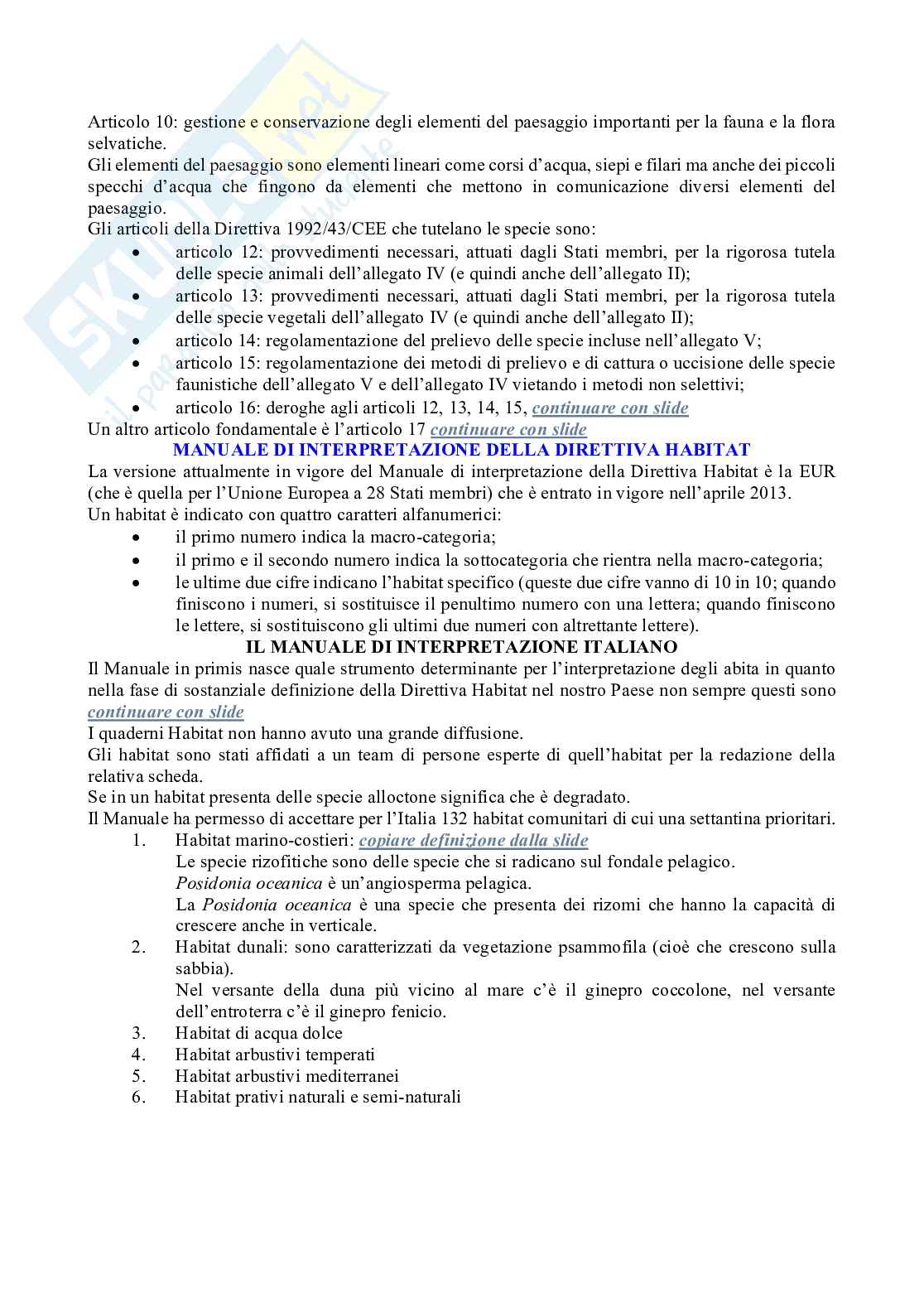 Gestione e tutela della biodiversità e del paesaggio Pag. 21