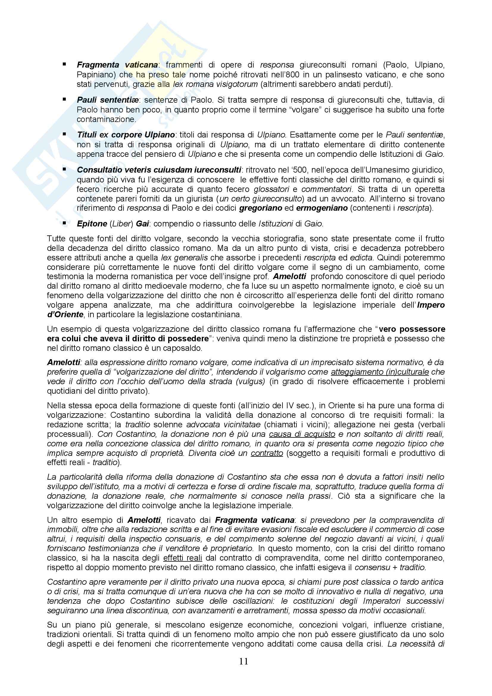 Storia del diritto italiano Pag. 11
