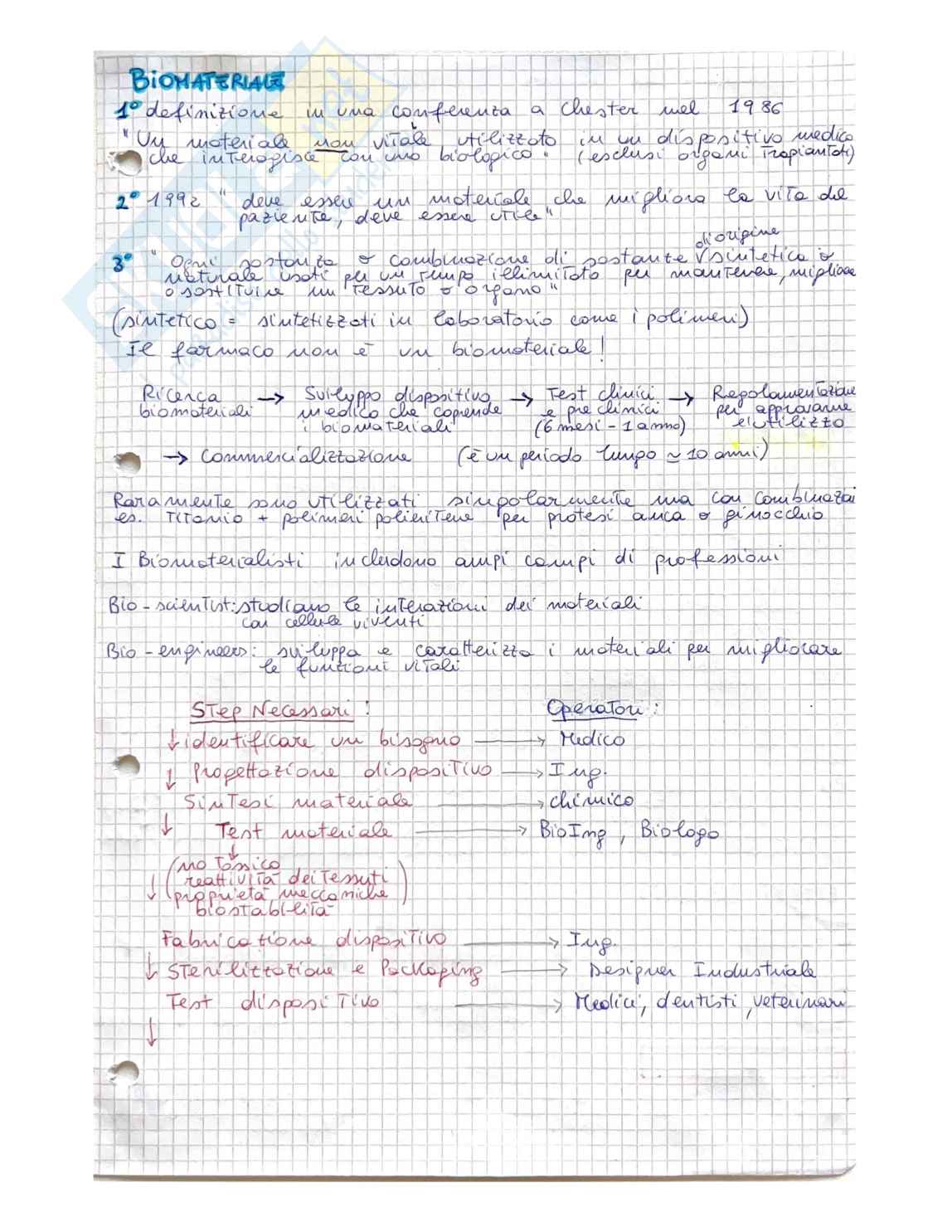 Materiali e superfici per uso biomedico 1 Pag. 1