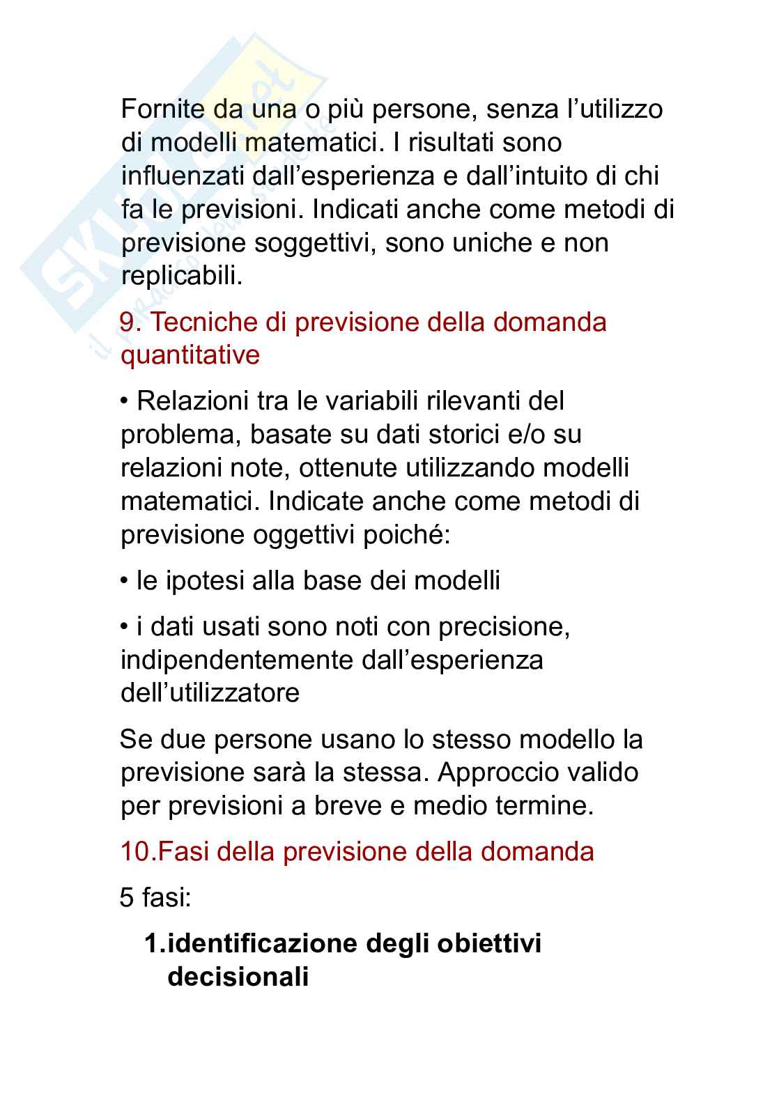 Ipotesi di domande Programmazione e controllo della produzione Pag. 11