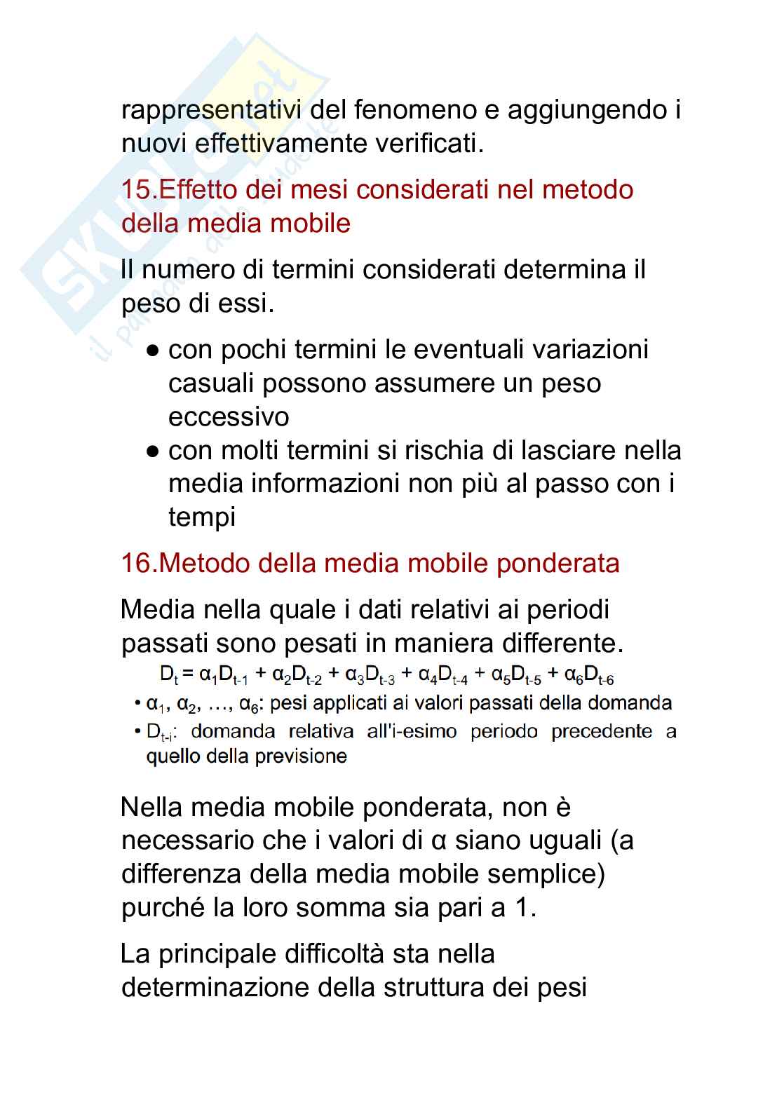 Ipotesi di domande Programmazione e controllo della produzione Pag. 16
