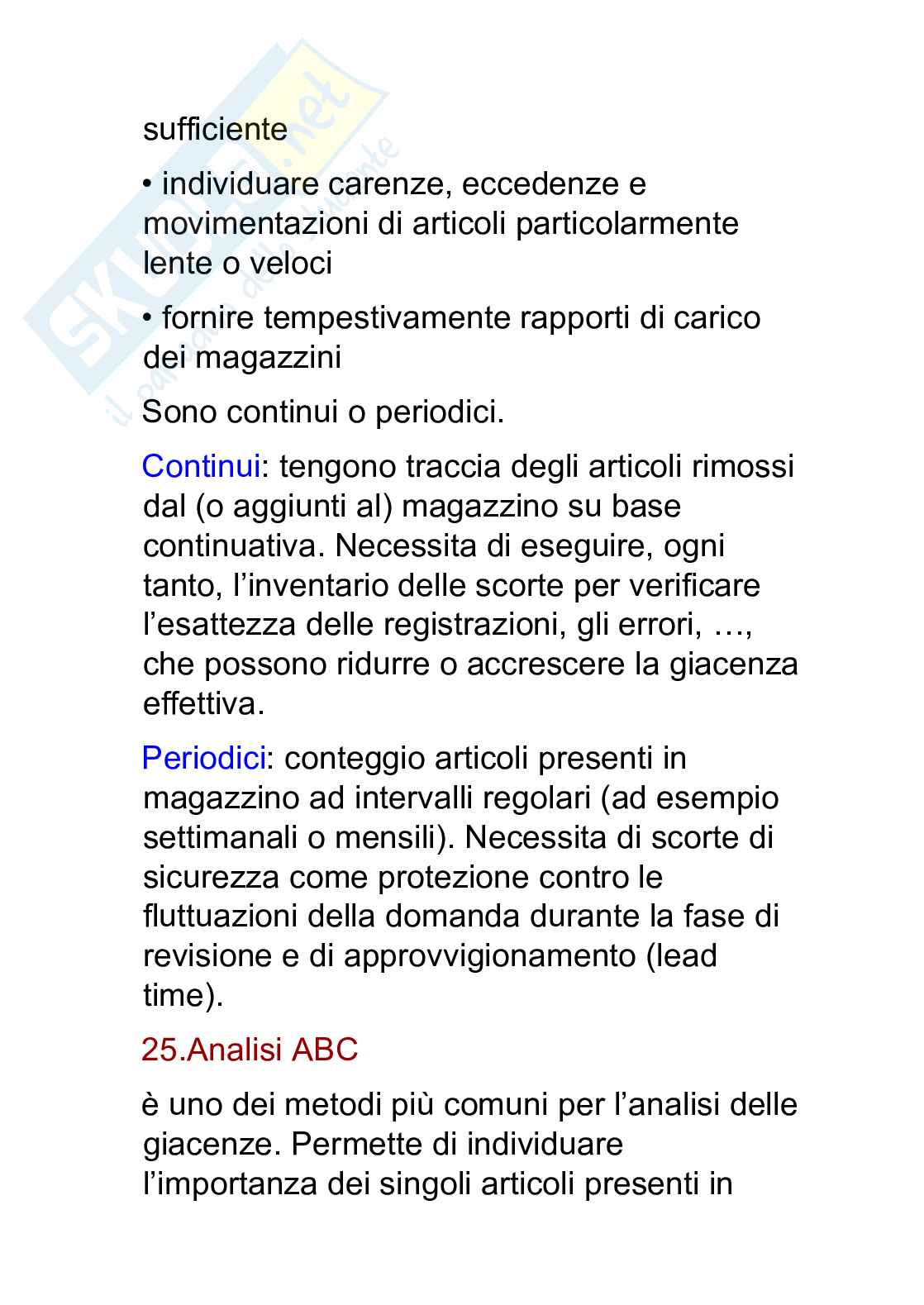 Ipotesi di domande Programmazione e controllo della produzione Pag. 21