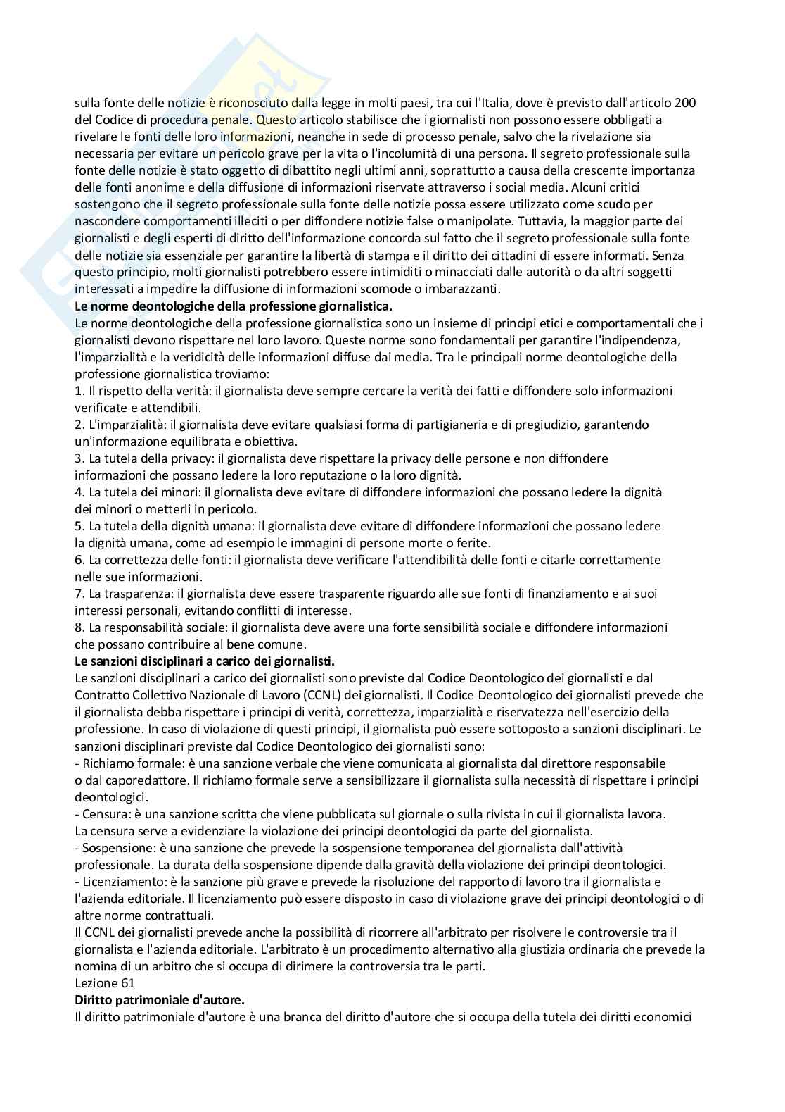 Paniere Diritto dell'informazione e della comunicazione - Risposte aperte - aggiornato (2025) Pag. 36