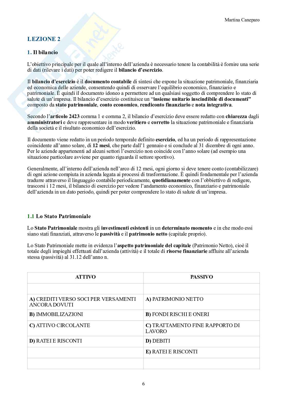 Ragioneria metodologica – Parte 1 – Teoria completa dei cicli contabili Pag. 6