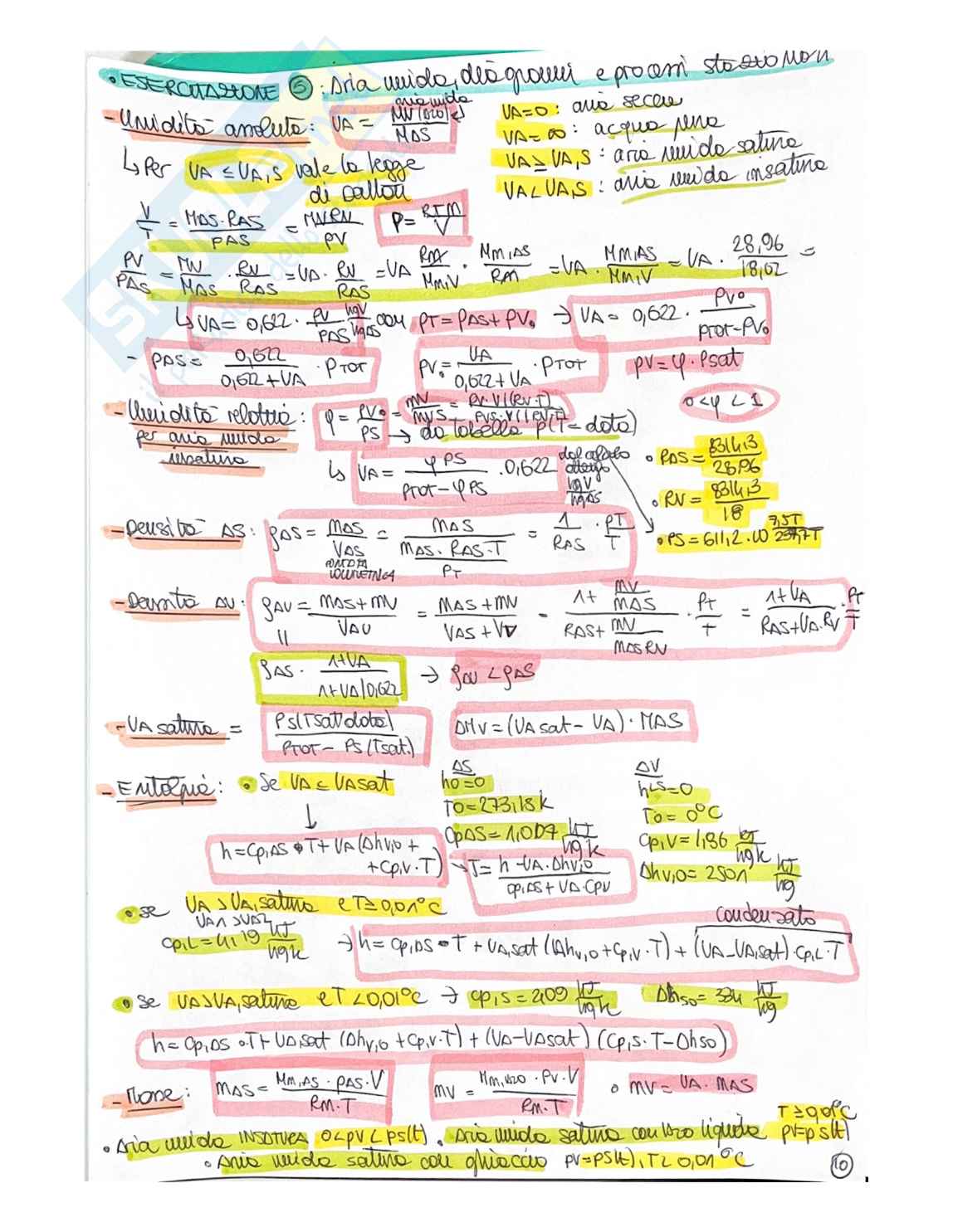 Formulario di Fisica tecnica  Pag. 11