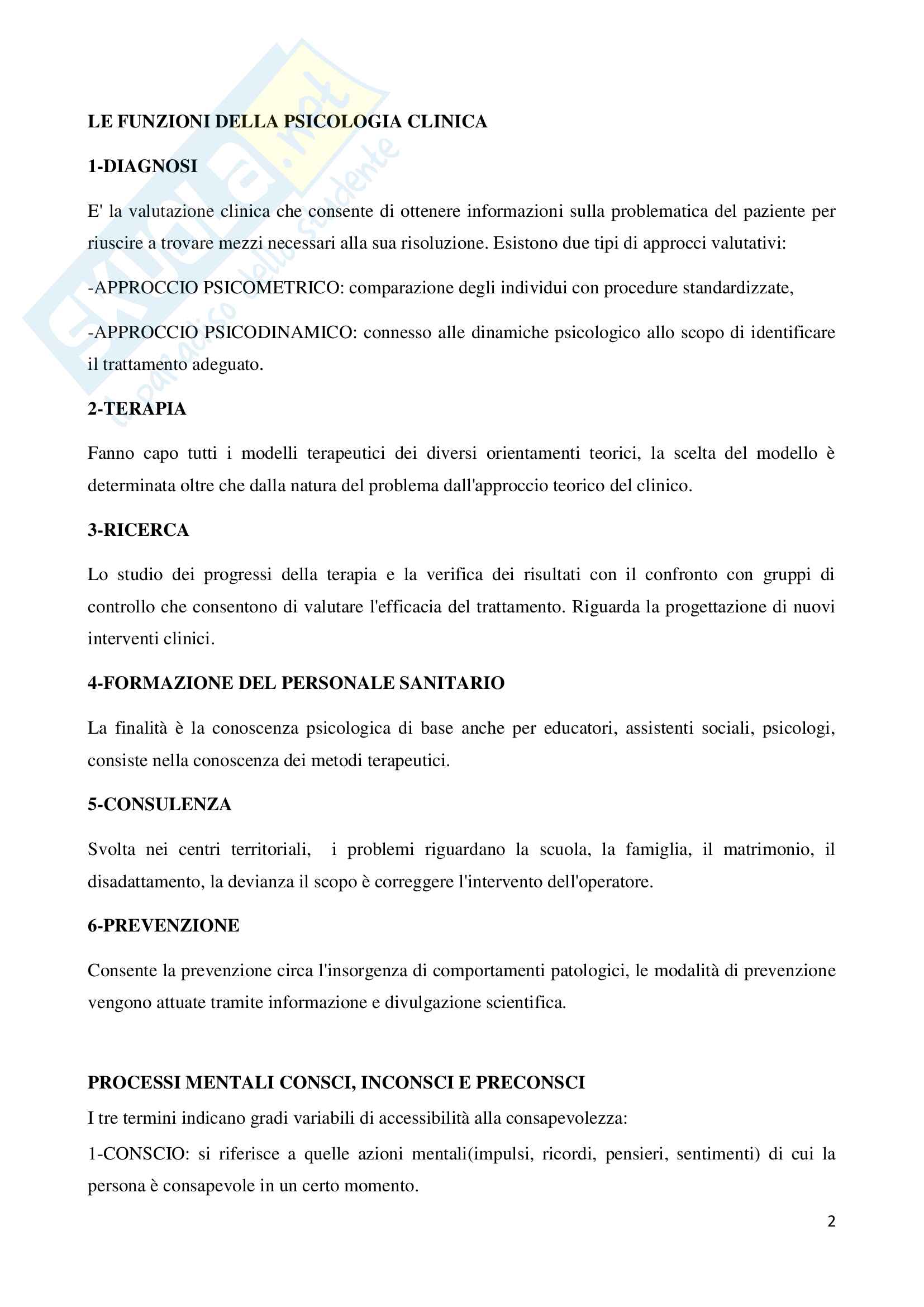 Psicologia clinica Pag. 2