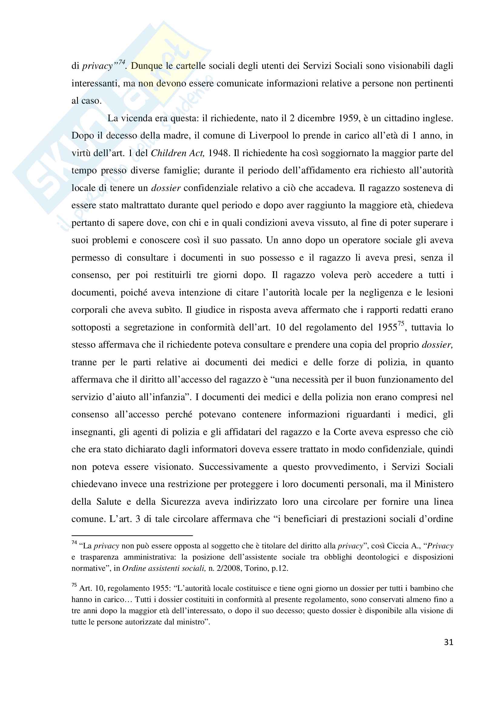 "Affidamento extrafamiliare e segreti: quali diritti e quali doveri per i soggetti coinvolti?" Pag. 31