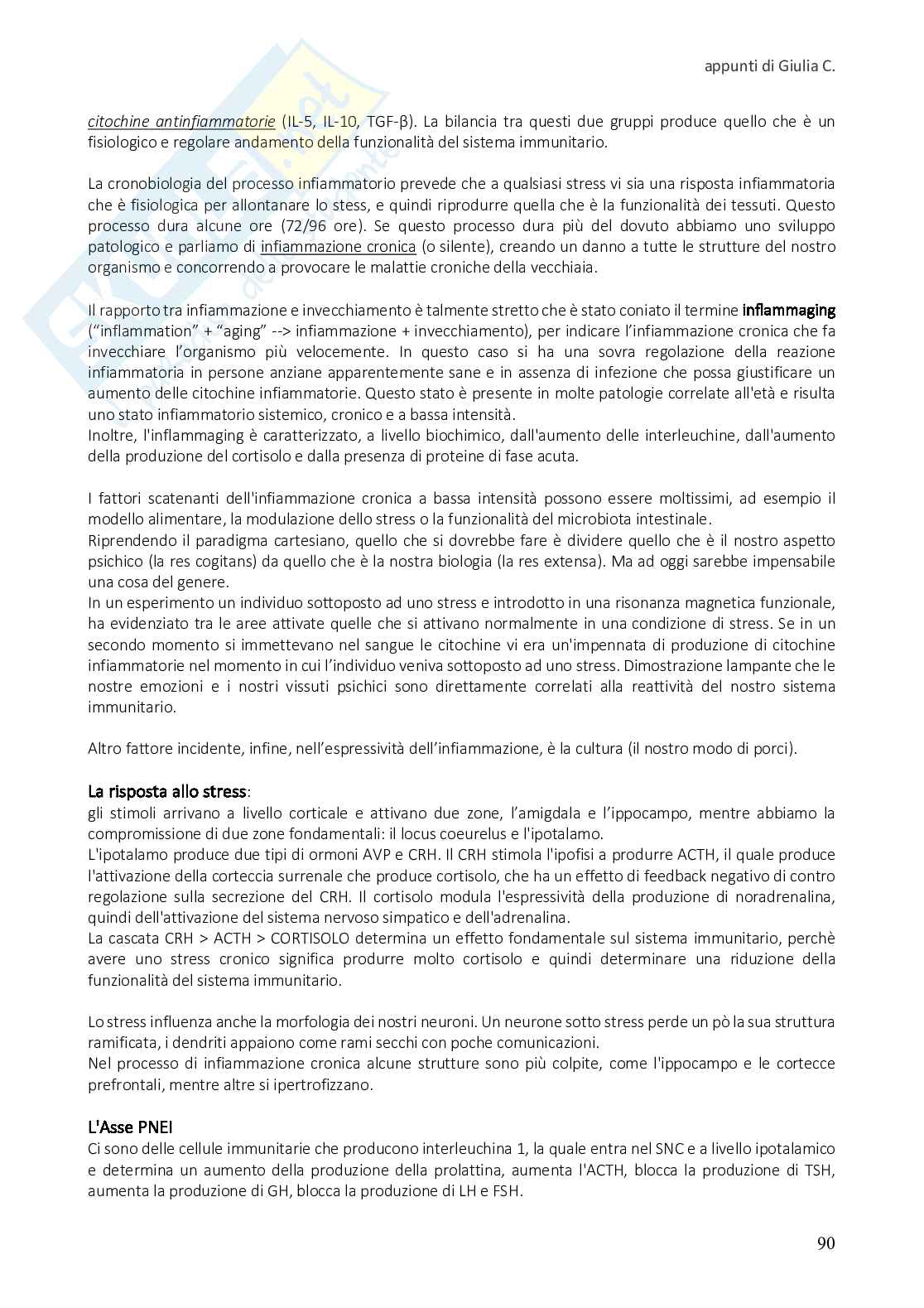 Riassunto esame Fondamenti di fisiologia, Prof. Fioranelli Massimo, libro consigliato Neuroscienze. Esplorando il cervello, Bear Pag. 91