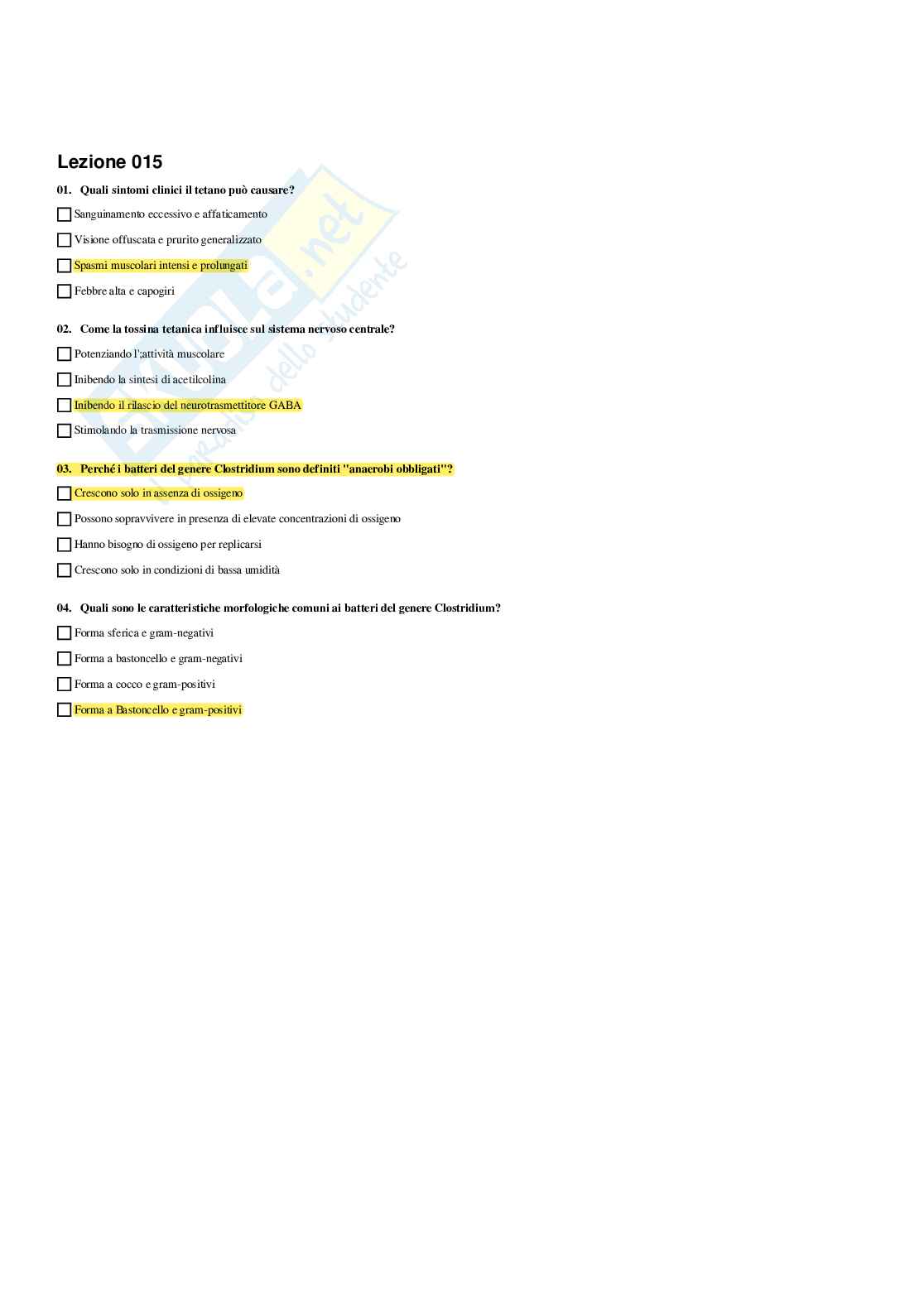 Paniere Educazione alla salute, alla prevenzione e all' igiene - Risposte multiple - aggiornato (2026) Pag. 16