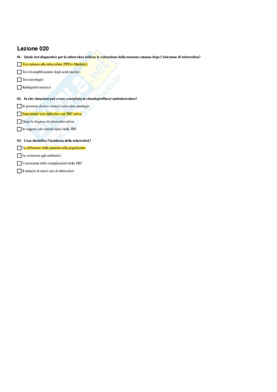 Paniere Educazione alla salute, alla prevenzione e all' igiene - Risposte multiple - aggiornato (2026) Pag. 21