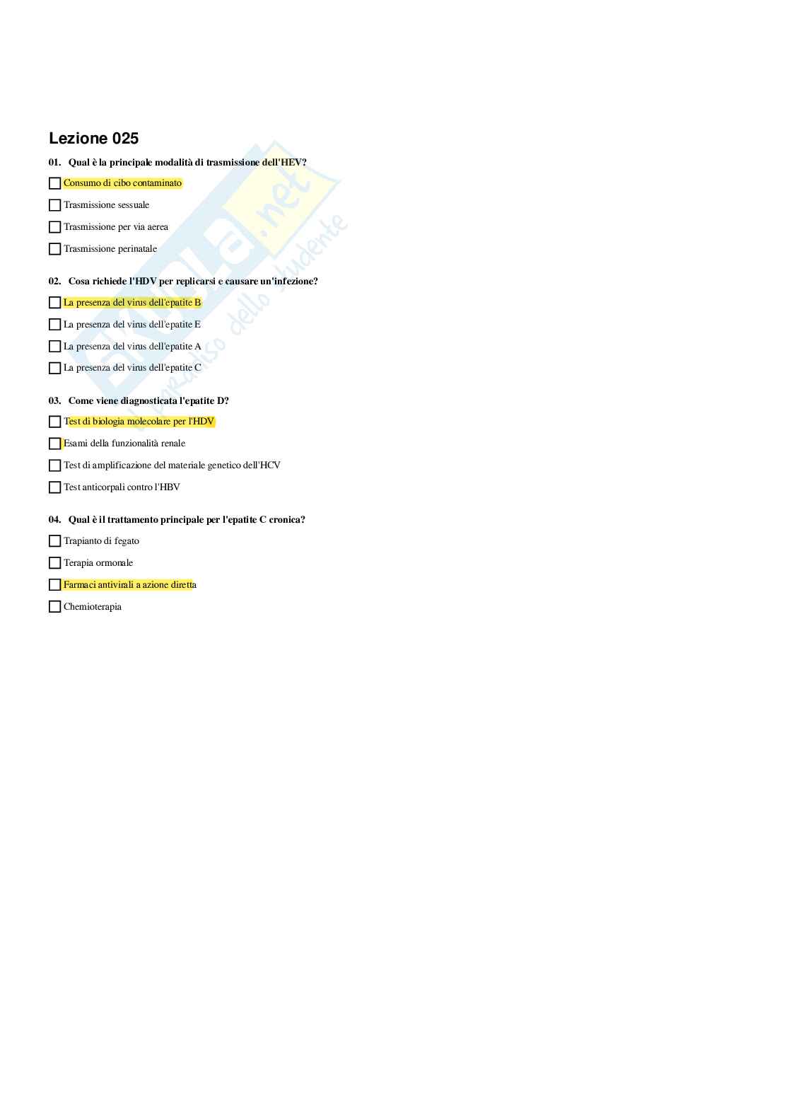 Paniere Educazione alla salute, alla prevenzione e all' igiene - Risposte multiple - aggiornato (2026) Pag. 26