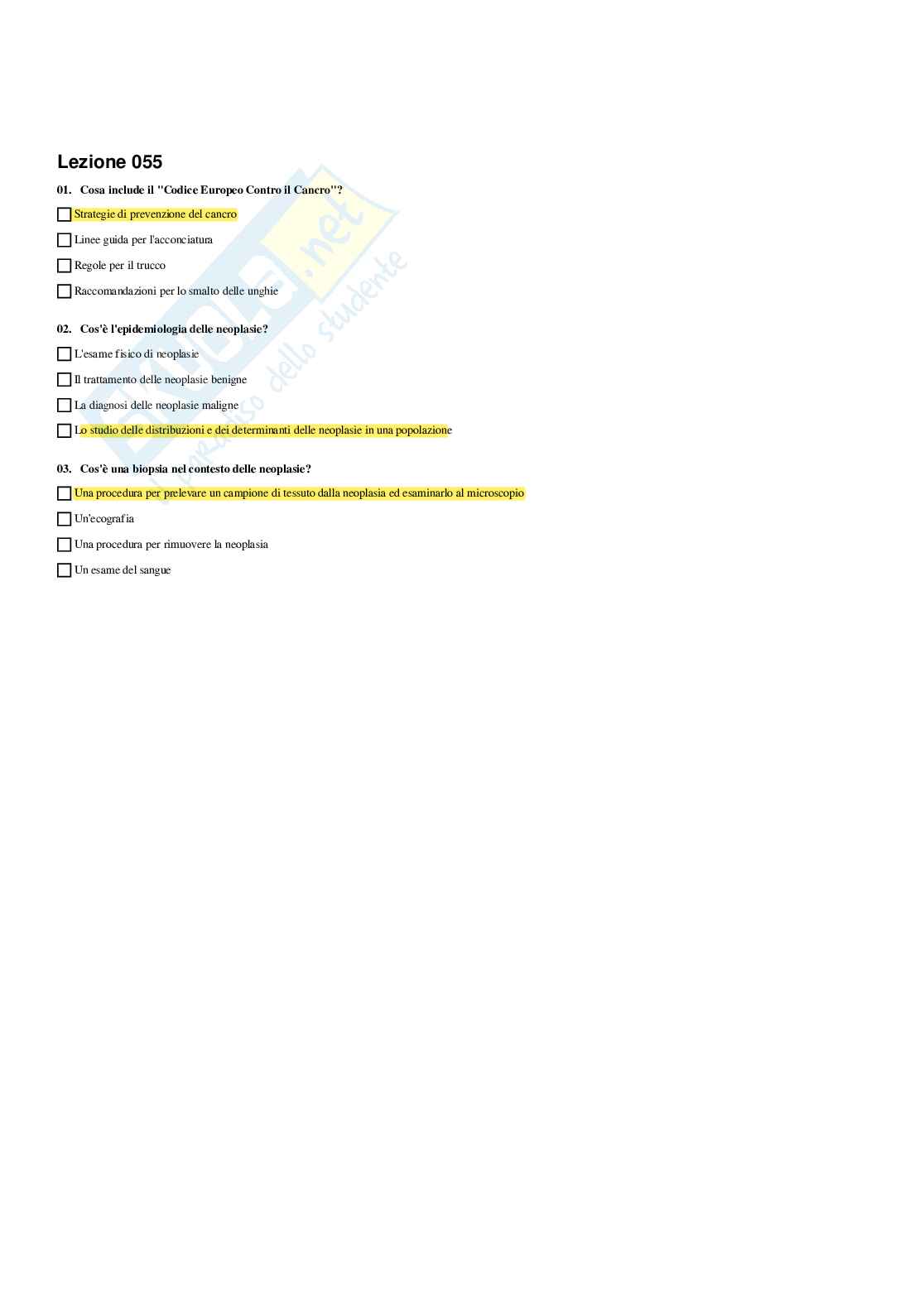 Paniere Educazione alla salute, alla prevenzione e all' igiene - Risposte multiple - aggiornato (2026) Pag. 56