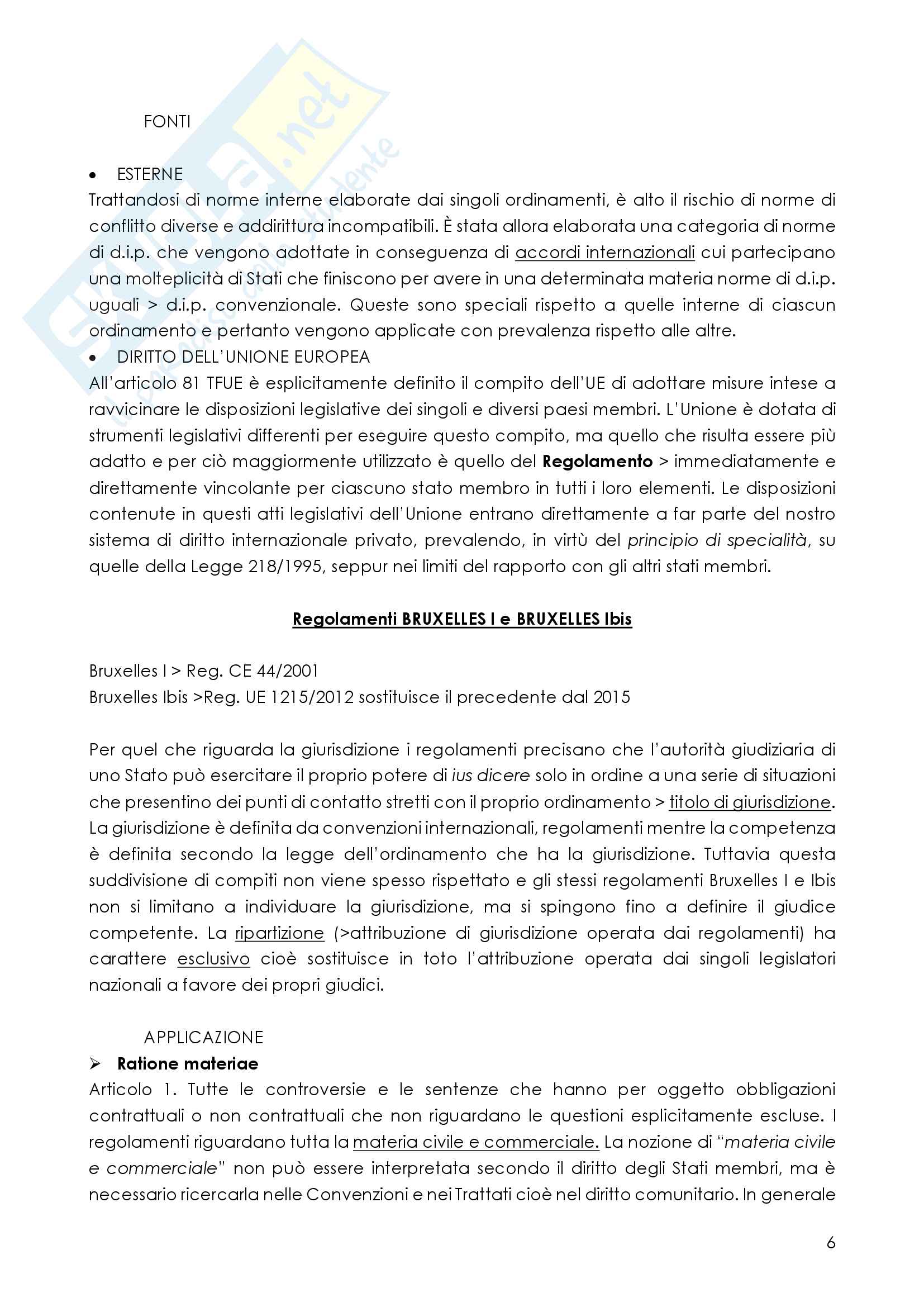 Riassunto diritto internazionale privato, prof. Fumagalli, libro consigliato Diritto internazionale privato, Mosconi, Campiglio, ultima edizione Pag. 6