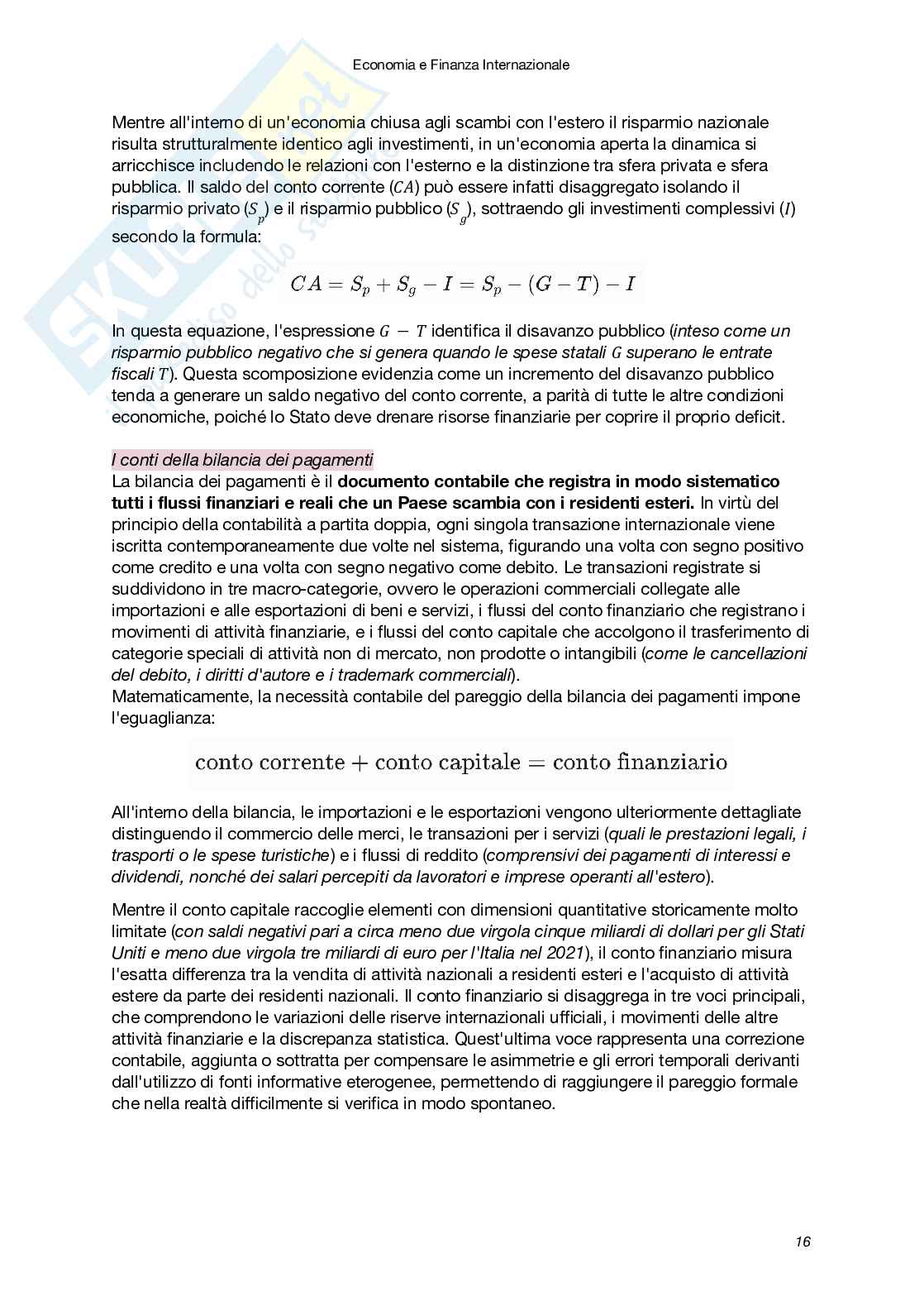 Riassunto esame Economia e finanza internazionale, Prof. Carbonari Lorenzo, libro consigliato Economia internazionale (Vol. 1 e 2), XII Edizione, Krugman, Obstfeld, Melitz Pag. 16