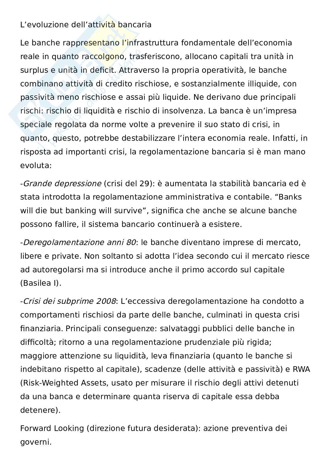 Evoluzione dell'attività bancaria Pag. 1