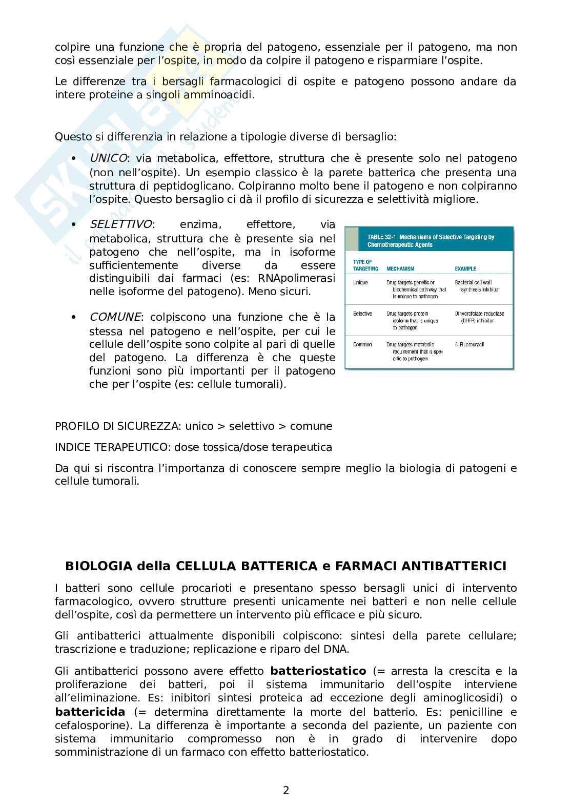 Principi di chemioterapia Pag. 2