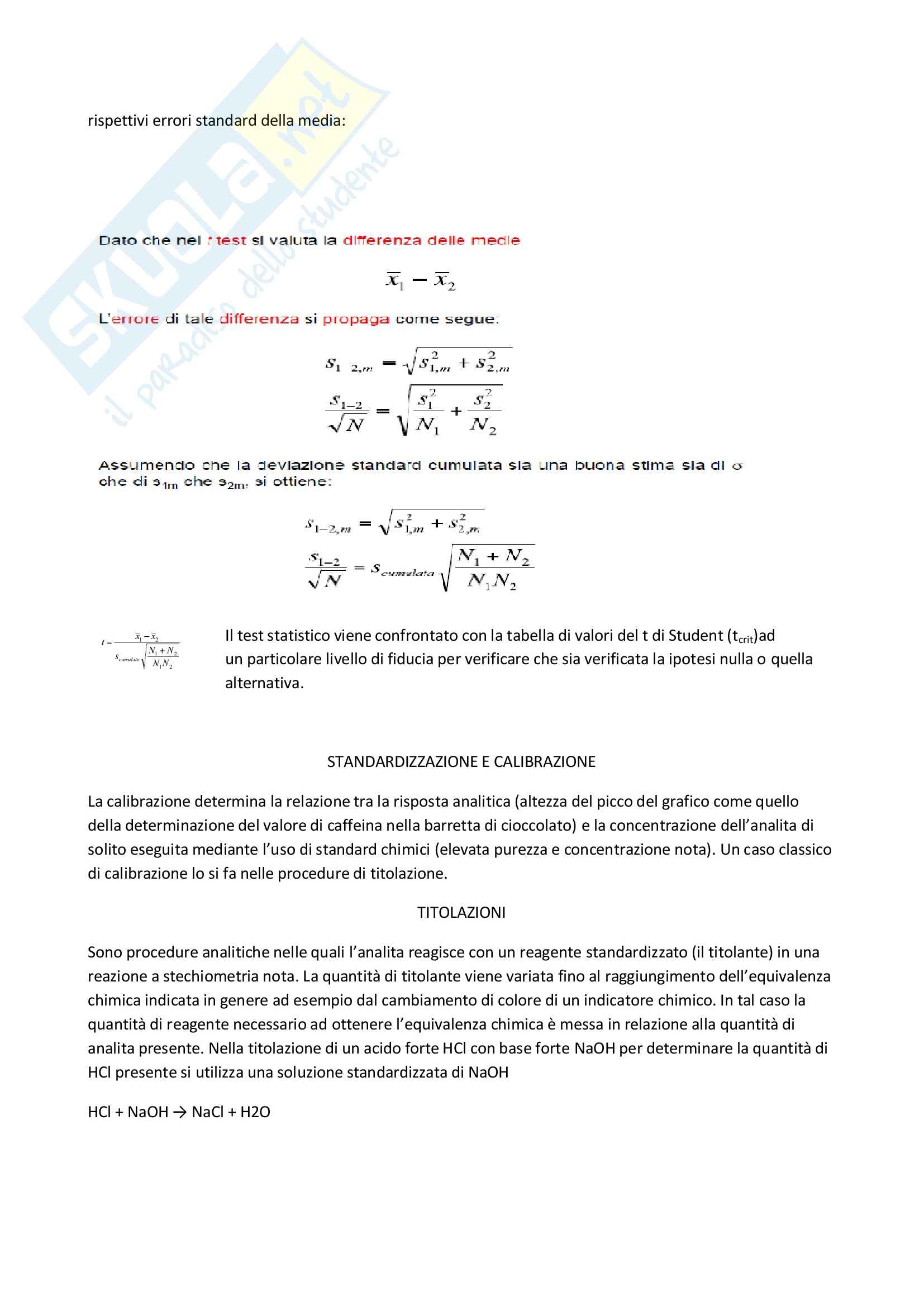 Chimica analitica e complementi di chimica - Riassunto esame Pag. 16