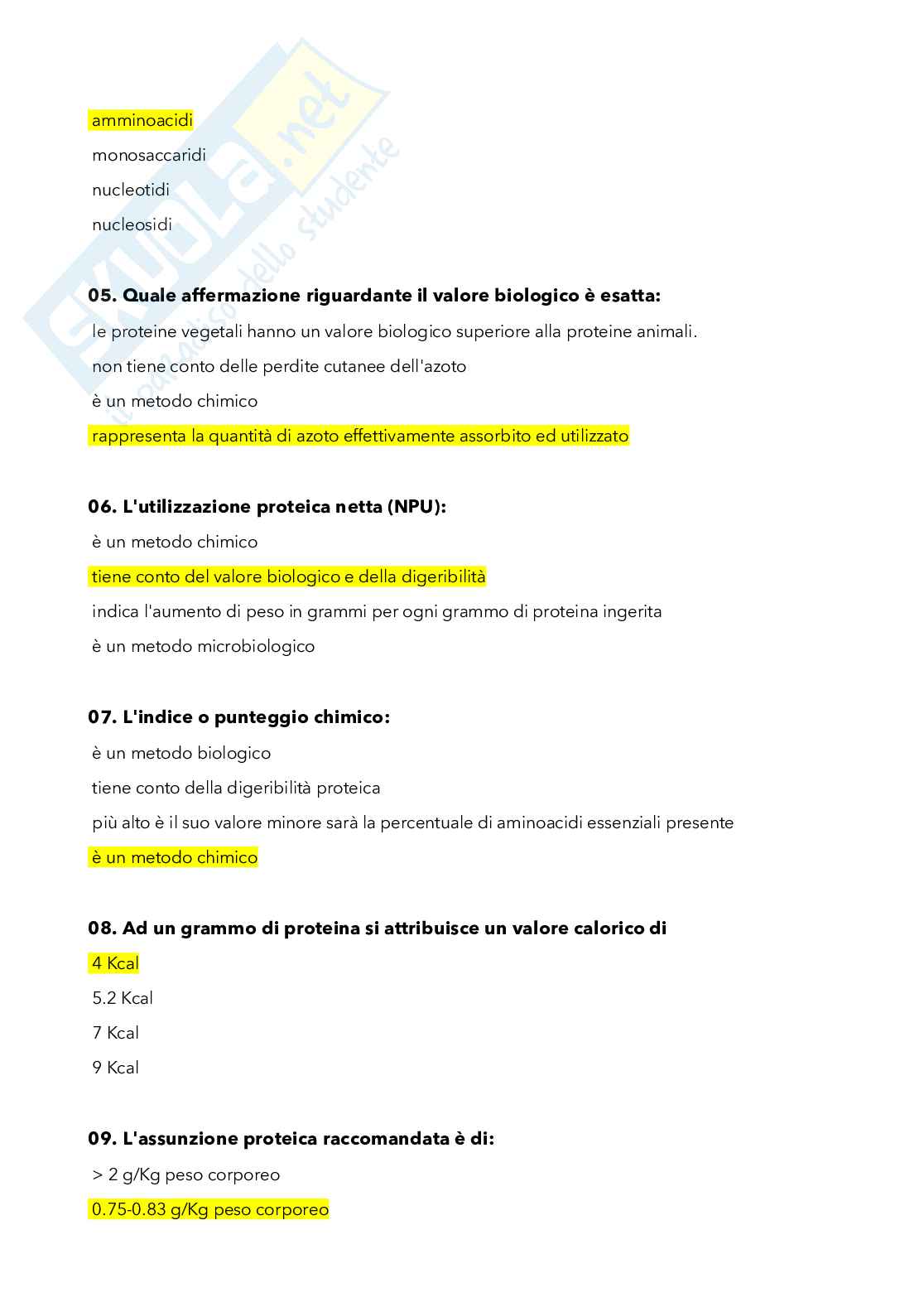 Paniere di Biochimica dei nutrienti Pag. 36