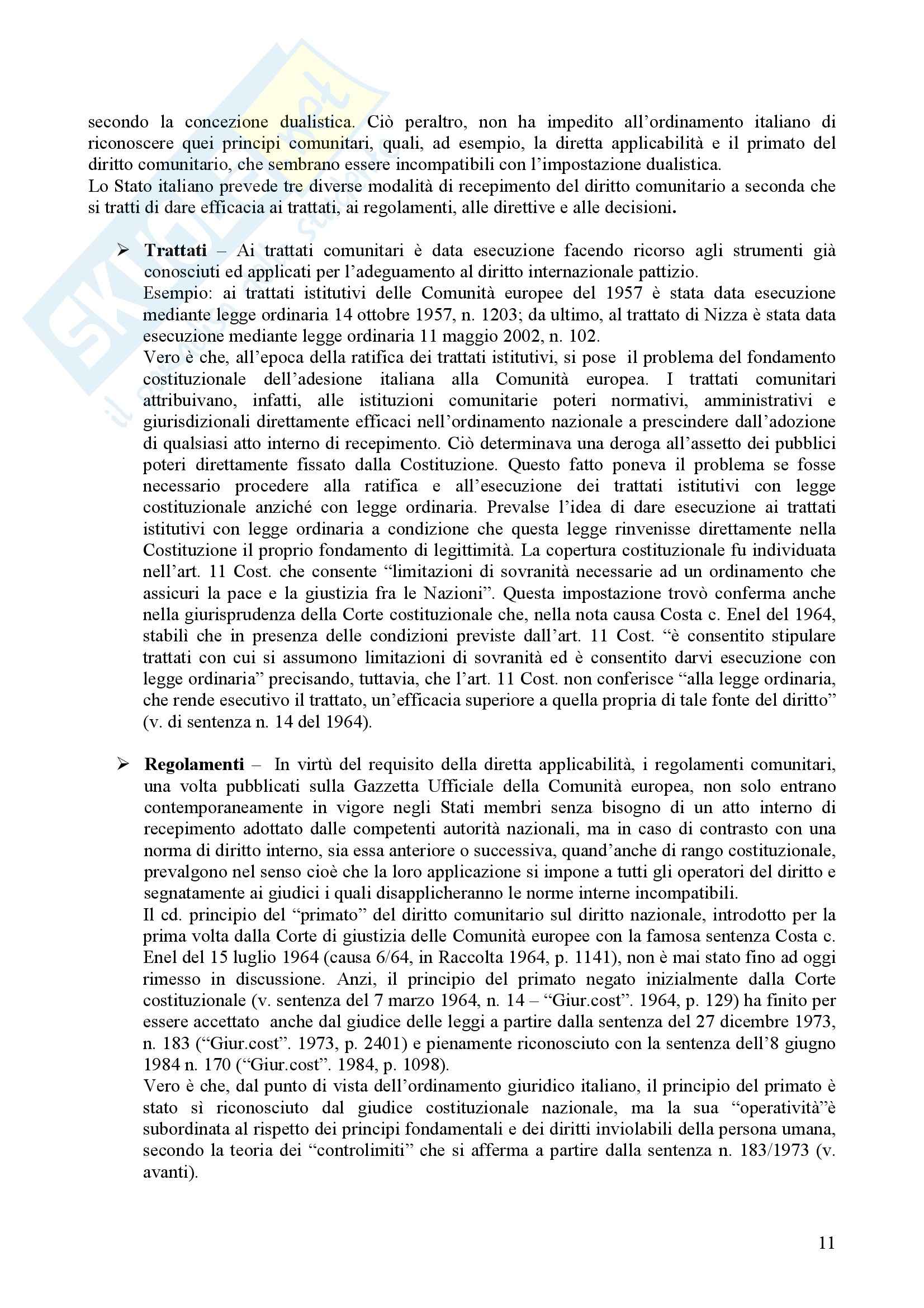 Fonti costituzionali Pag. 11