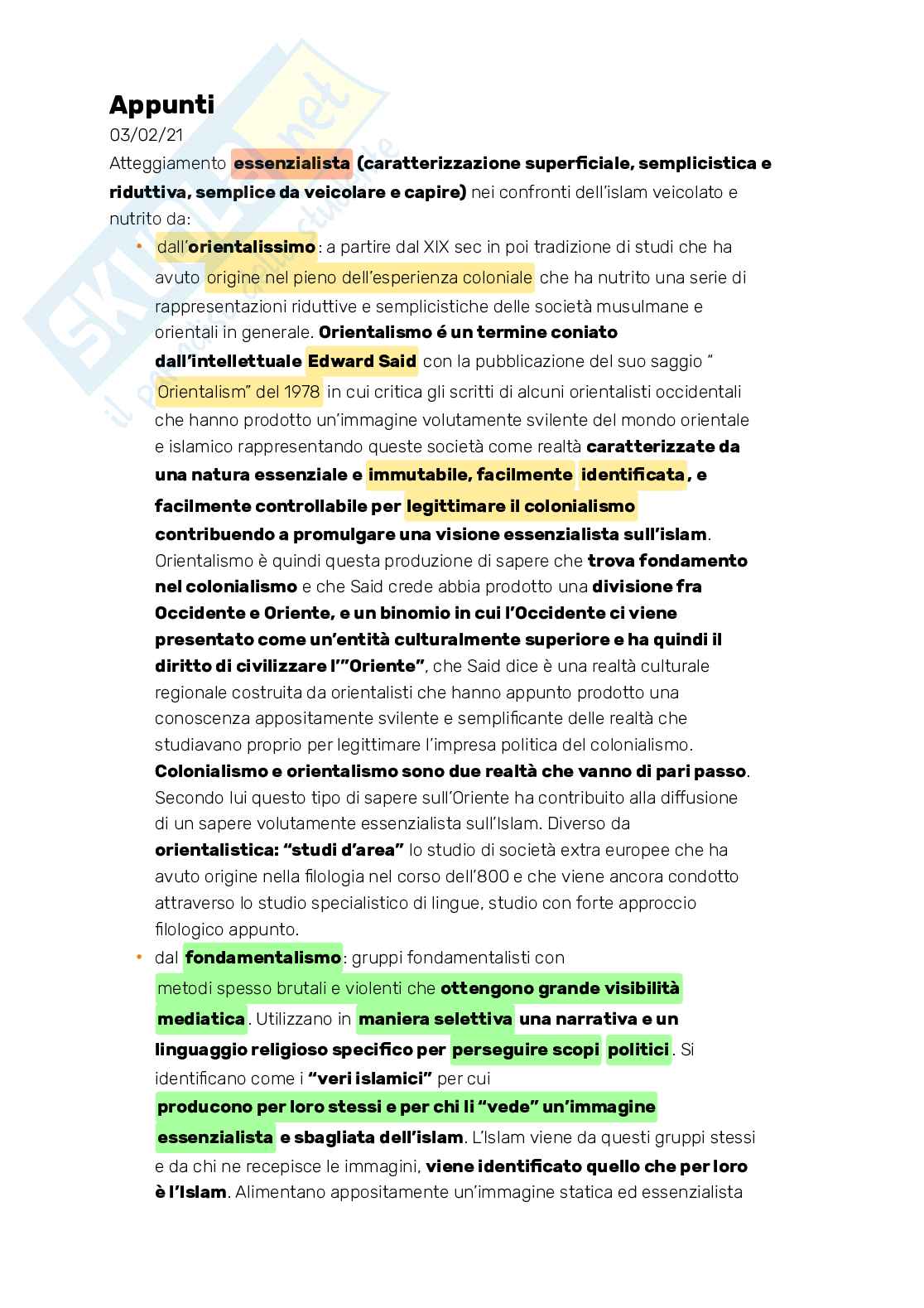 Appunti islamistica Pag. 1