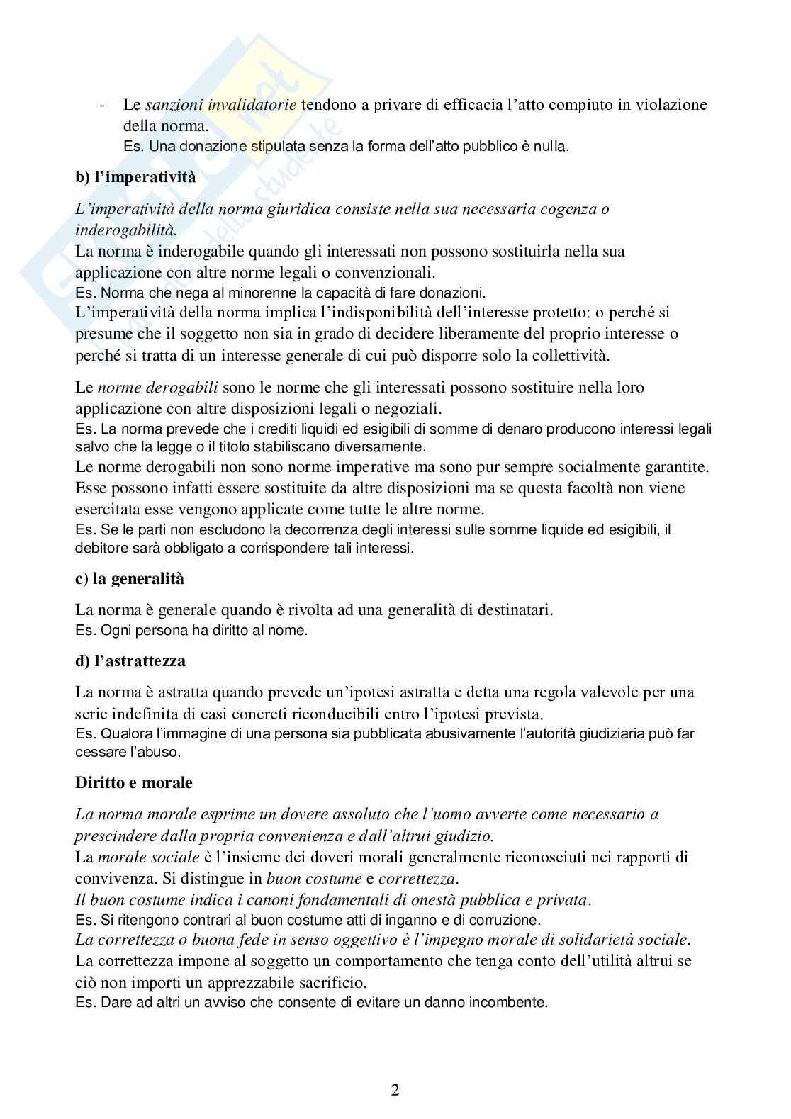 Riassunto esame Istituzioni di diritto privato, Prof. Morace Pinelli Arnaldo, libro consigliato Istituzioni di diritto privato, C. Massimo Bianca Pag. 2