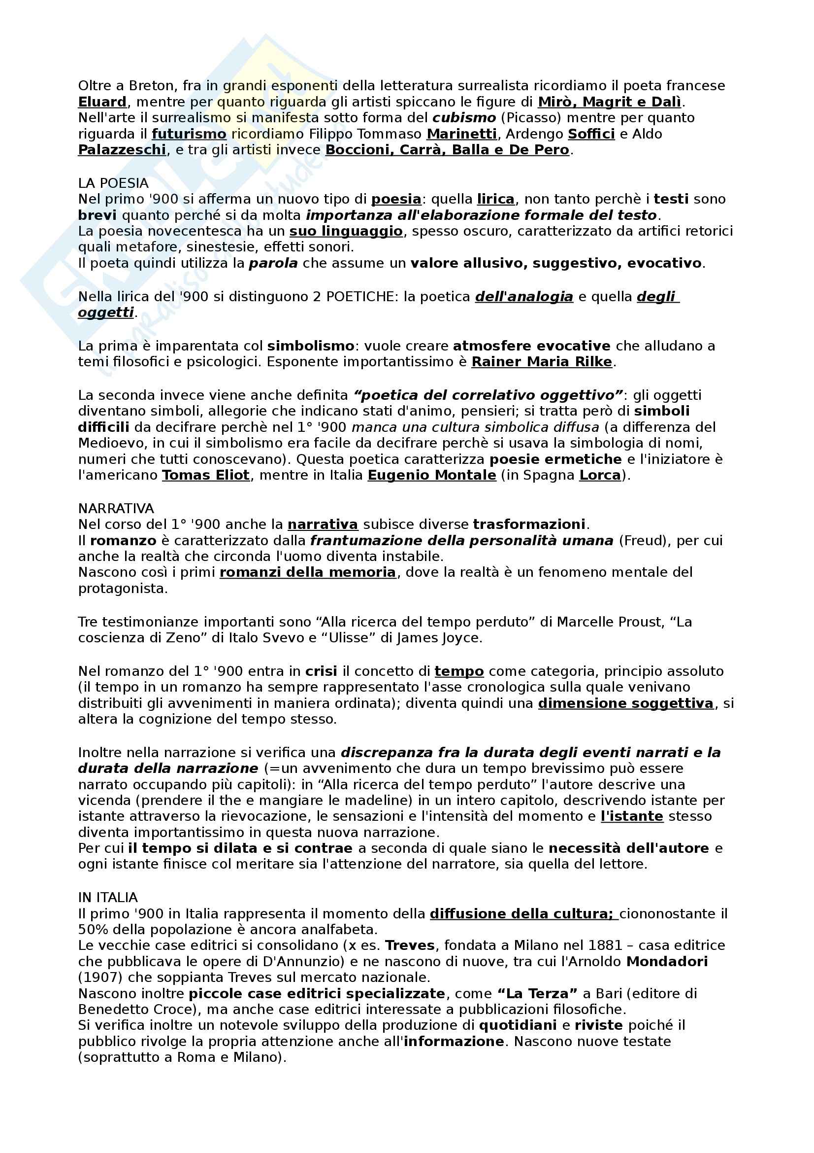 Letteratura italiana - Primo Novecento Pag. 6
