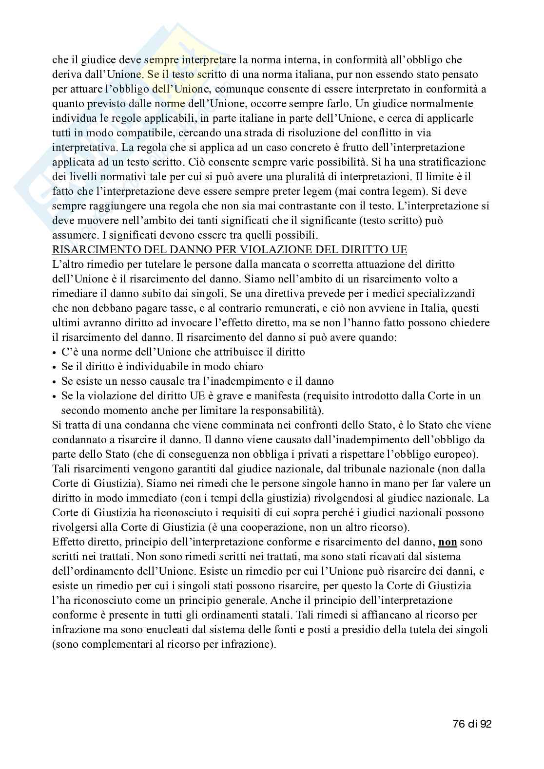Appunti Diritto dell'Unione Europea Pag. 76