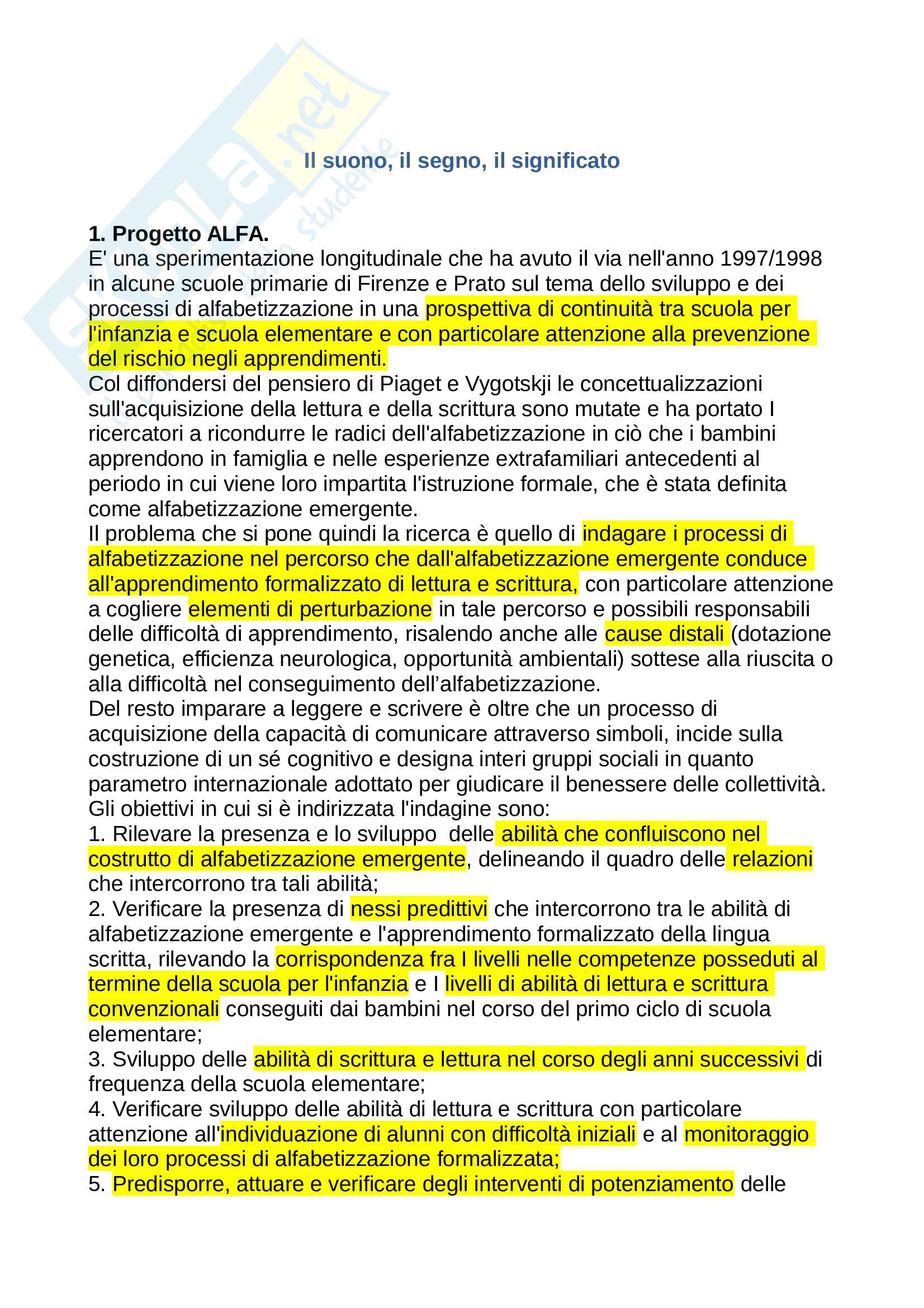 Domande e Risposte tipiche dell'esame di Psicologia dell'Educazione Pag. 1