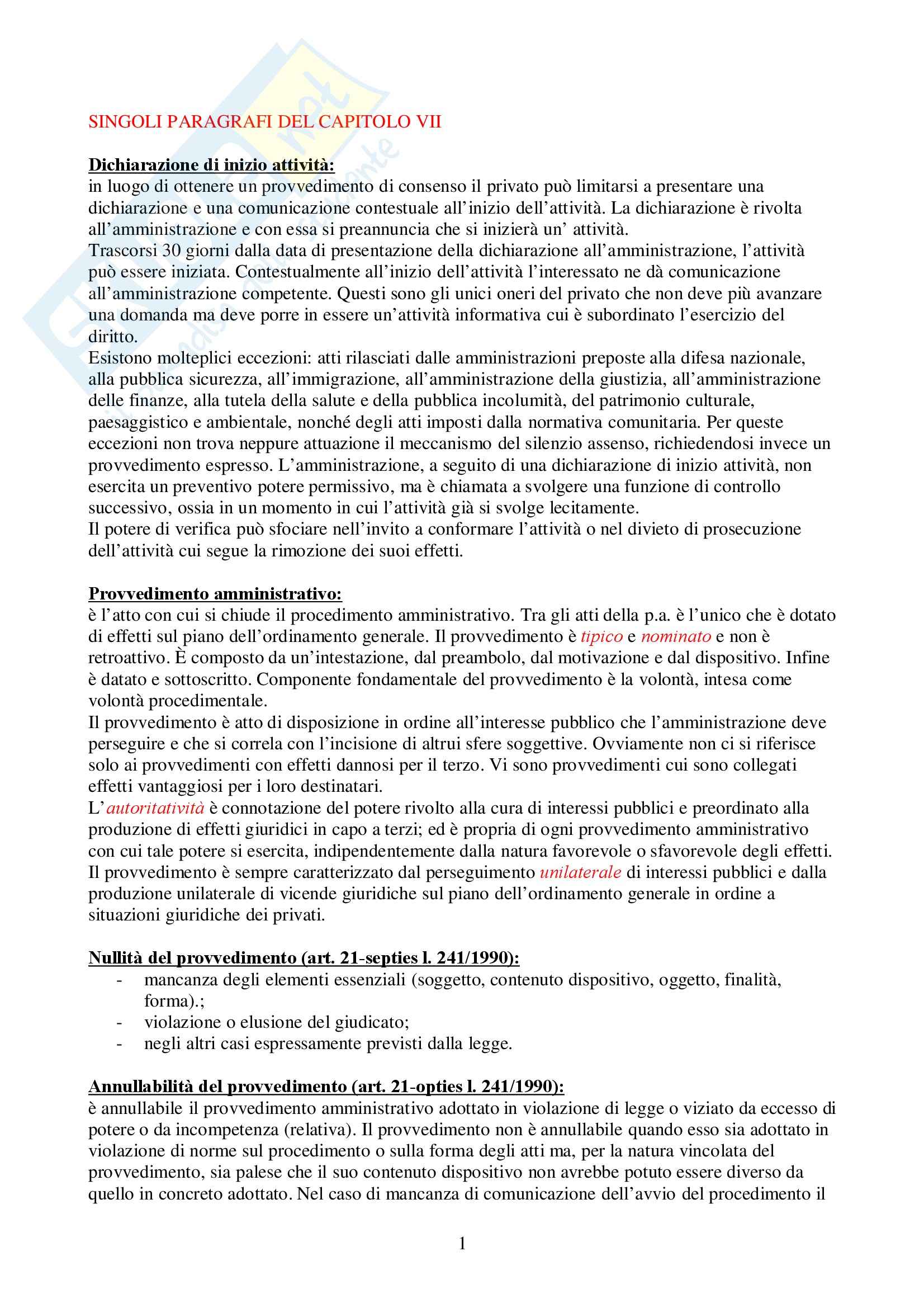Diritto amministrativo - Appunti Pag. 1