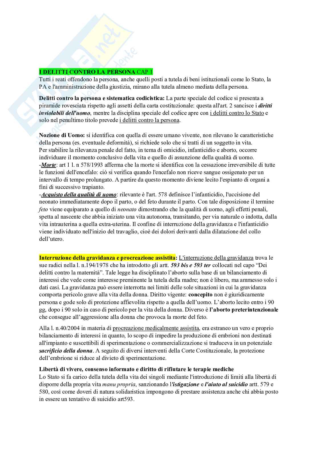 Riassunto esame Diritto penale, Prof. Zannotti Roberto, libro consigliato Diritto penale, Fiandaca, Musco Pag. 1