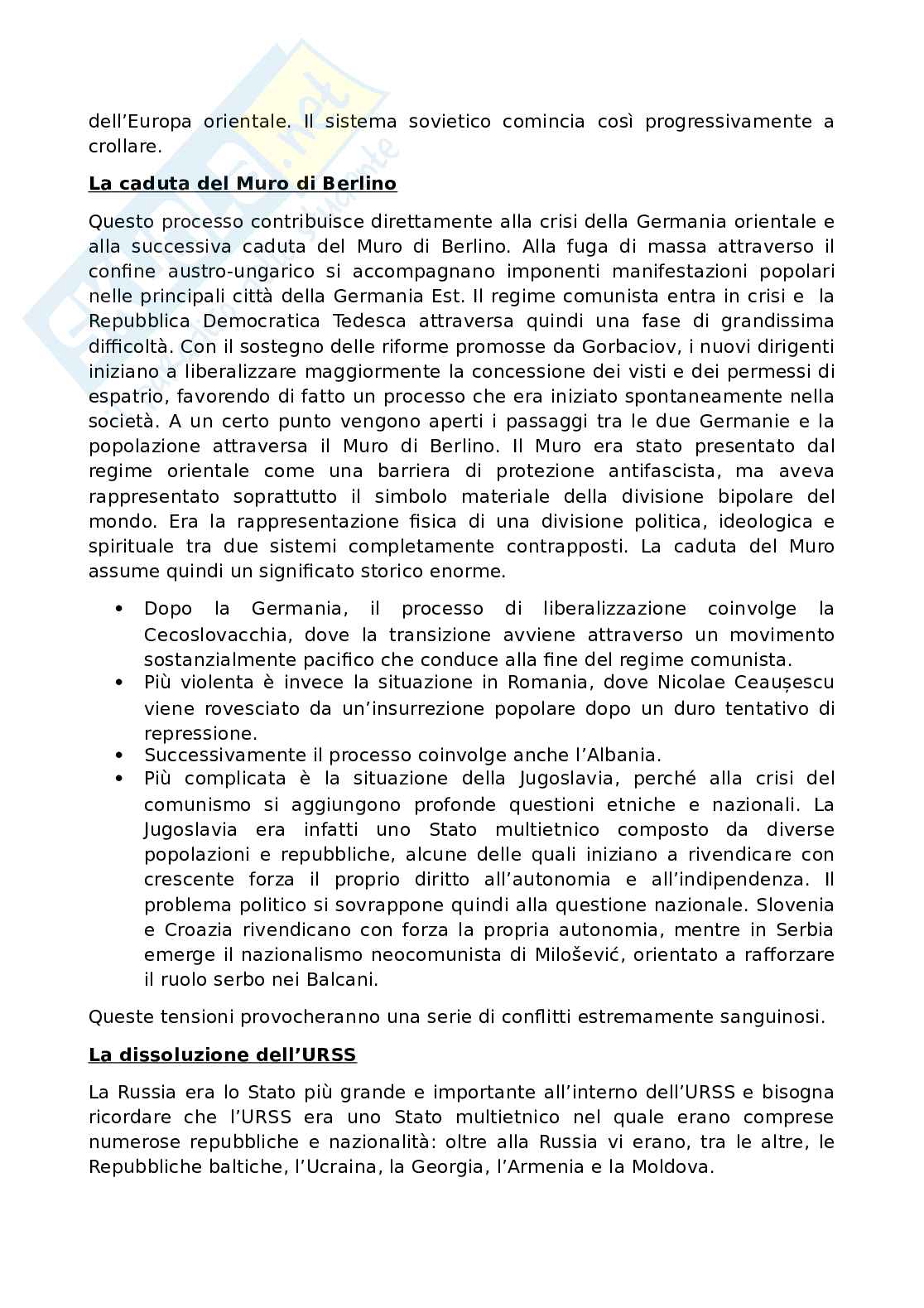Storia contemporanea - II dopoguerra e nuovi rapporti internazionali Pag. 31