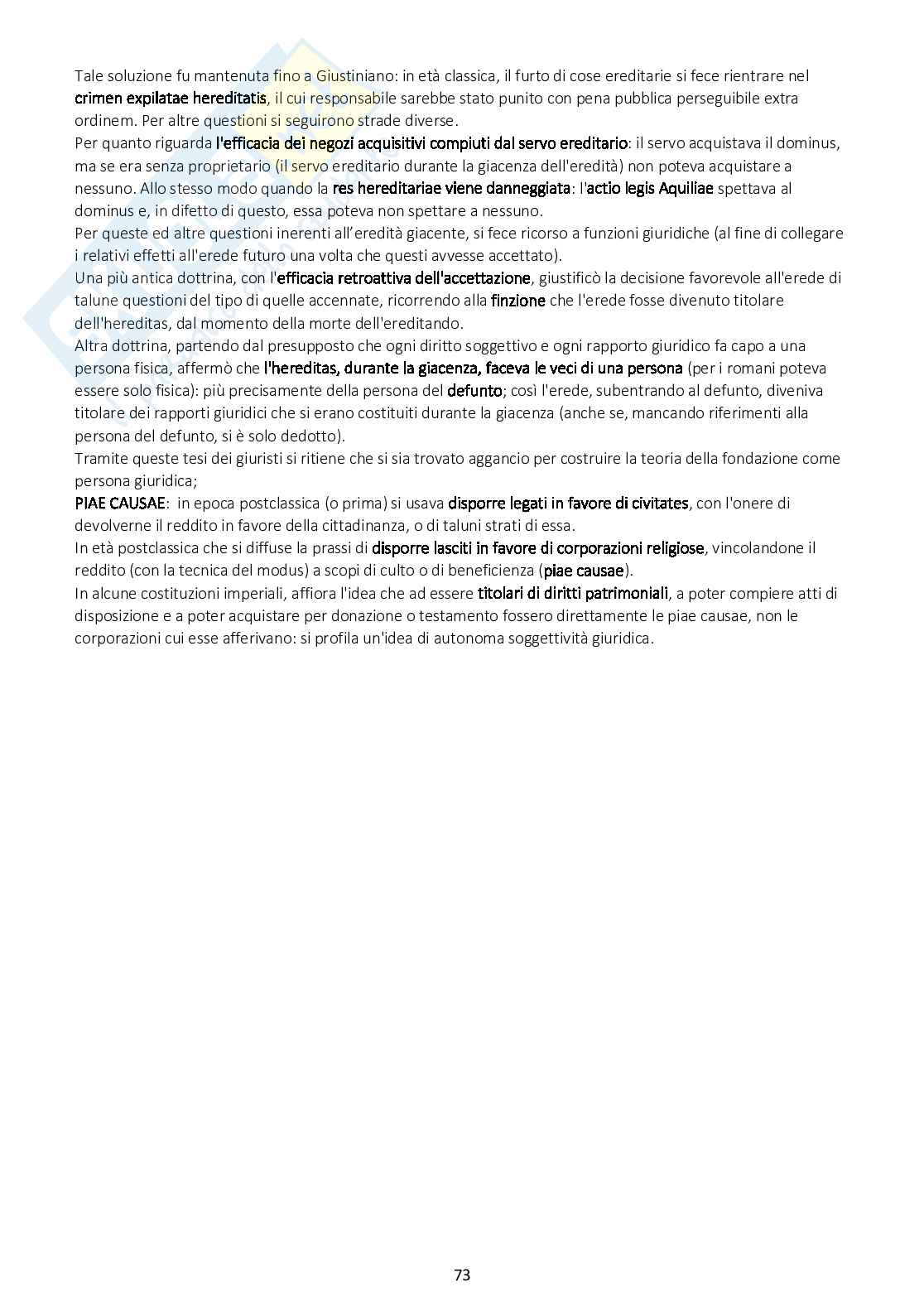 Riassunto esame Diritto privato romano, Prof. Barbati Stefano, libro consigliato Istituzioni di diritto privato romano, Marrone Pag. 26