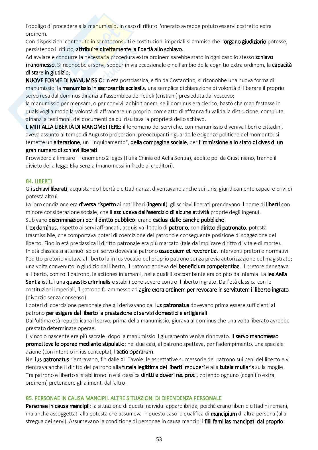 Riassunto esame Diritto privato romano, Prof. Barbati Stefano, libro consigliato Istituzioni di diritto privato romano, Marrone Pag. 6