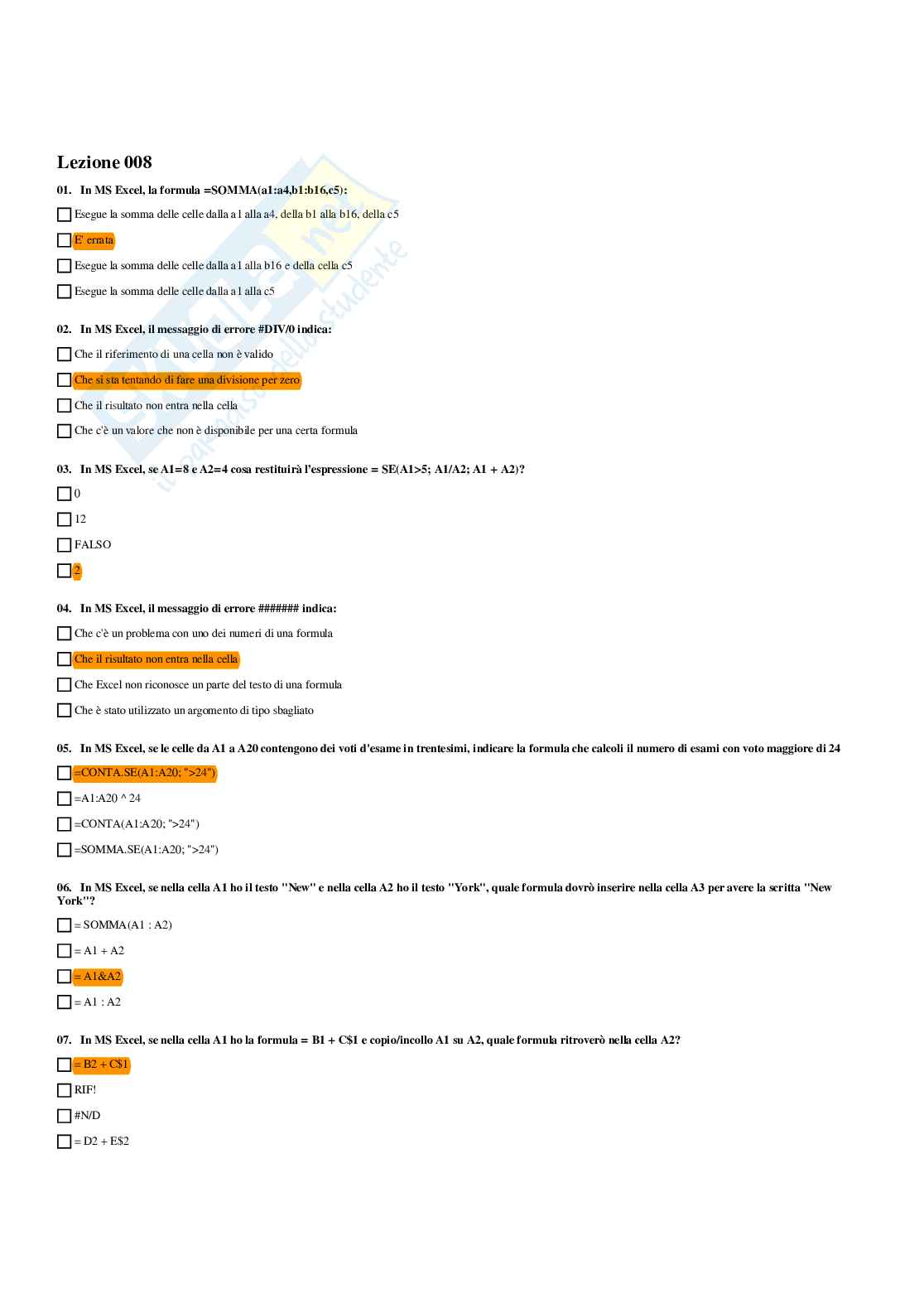 Paniere Informatica (2026) - Risposte multiple corrette Pag. 16