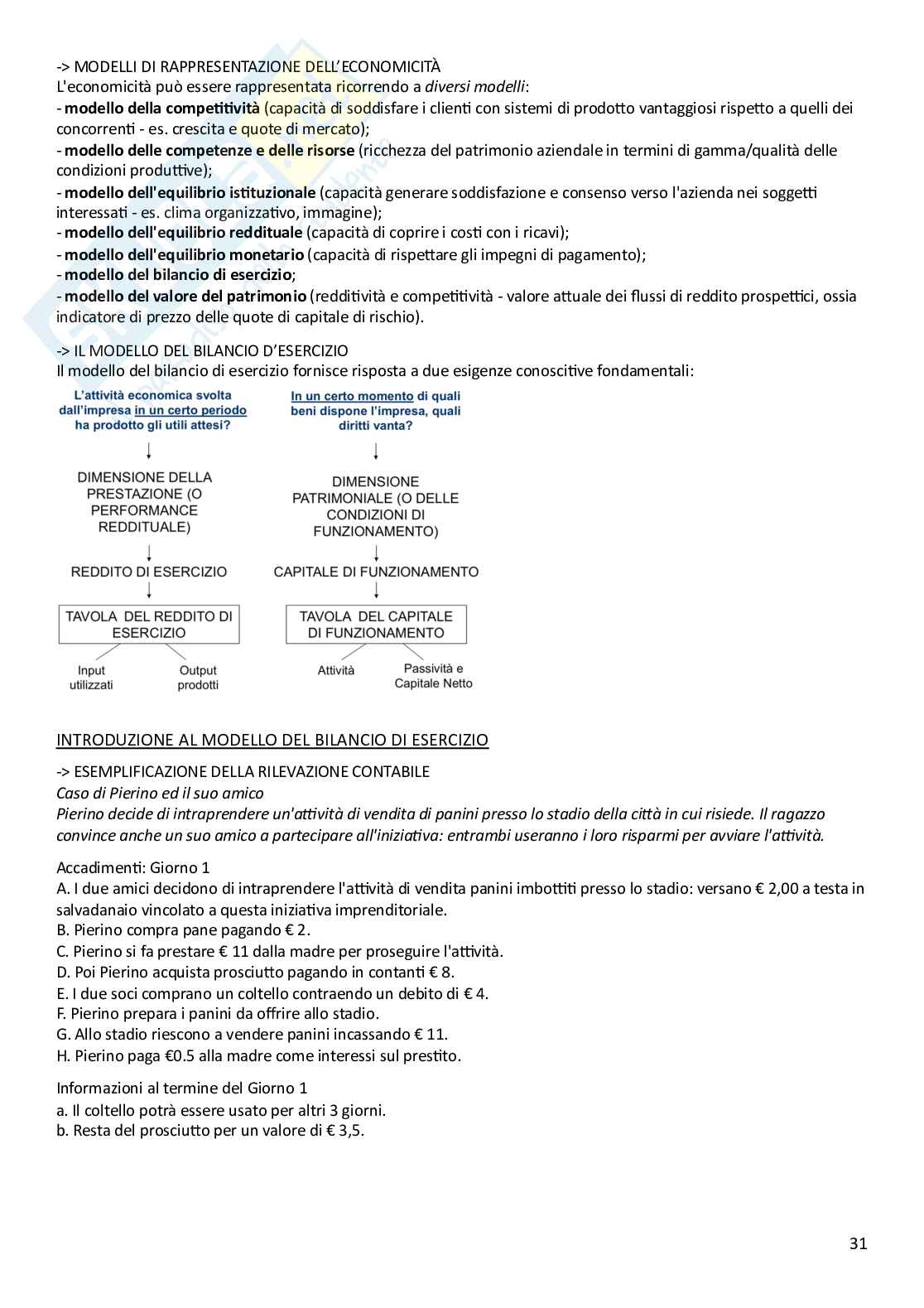 Riassunto esame Economia aziendale, Prof. Calciolari Stefano, libro consigliato Corso di economia aziendale (parte 1), Airoldi, Brunetta, Coda Pag. 31