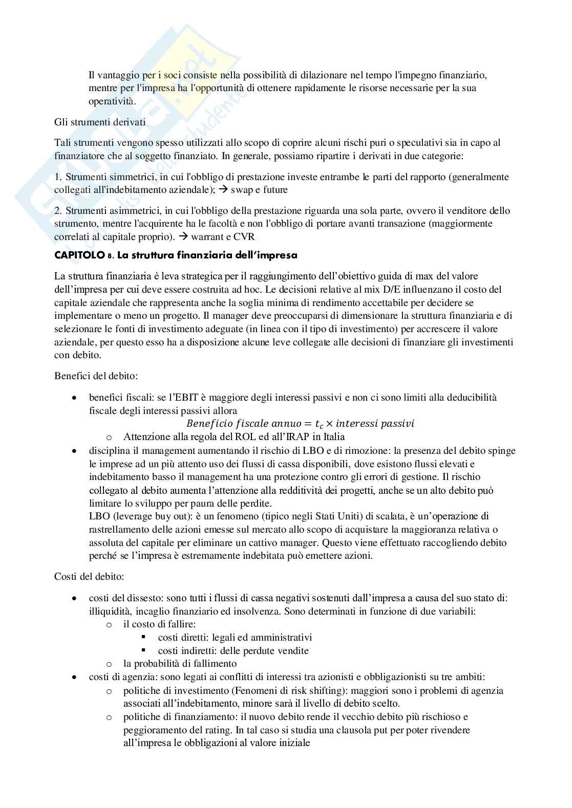 Finanza aziendale Pag. 71