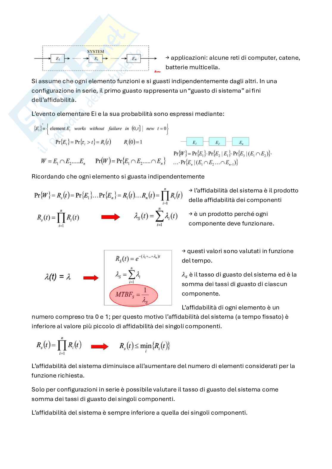 Appunti System reliability, dependability and safety (parte 1, in italiano) Pag. 31