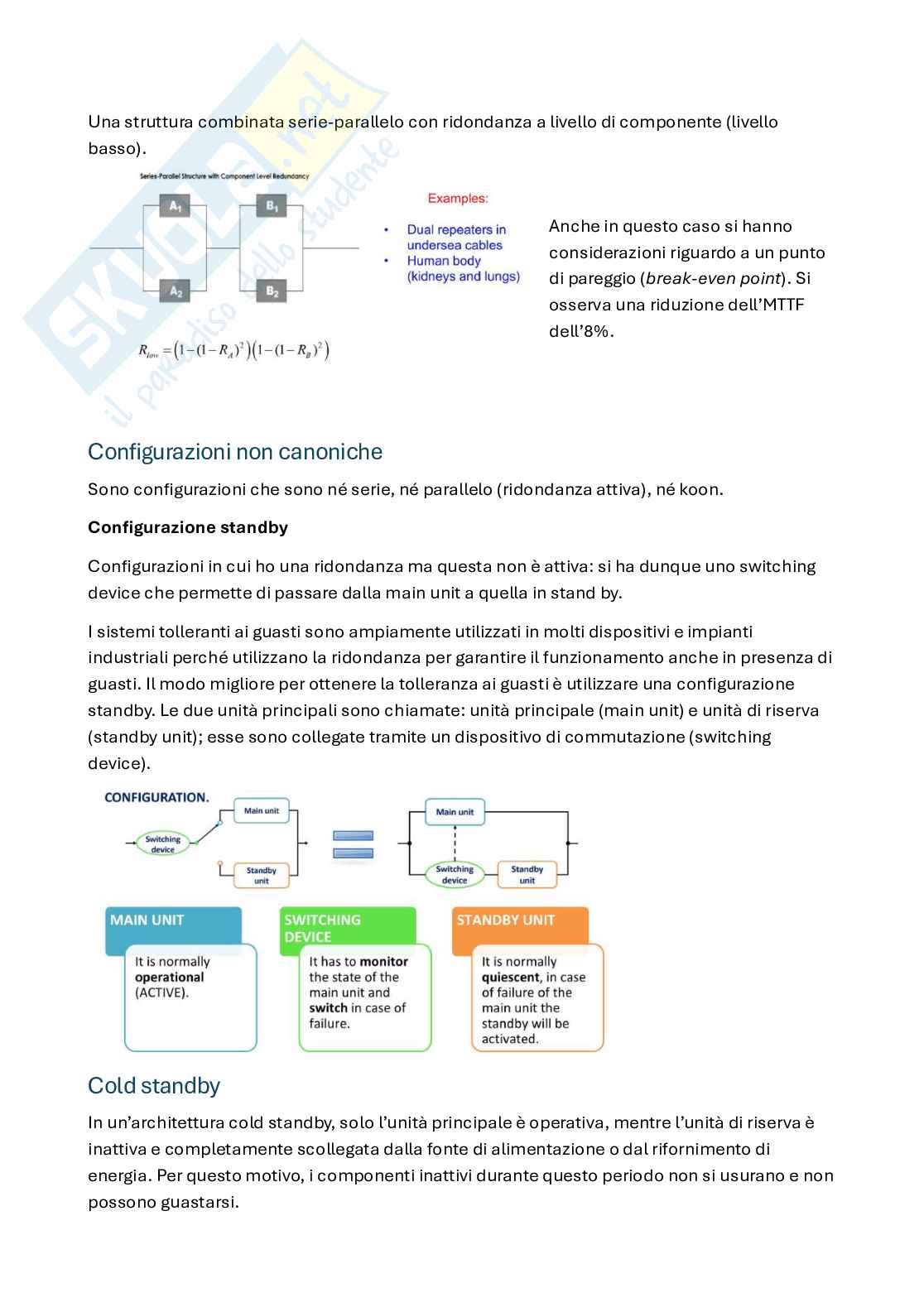 Appunti System reliability, dependability and safety (parte 1, in italiano) Pag. 41