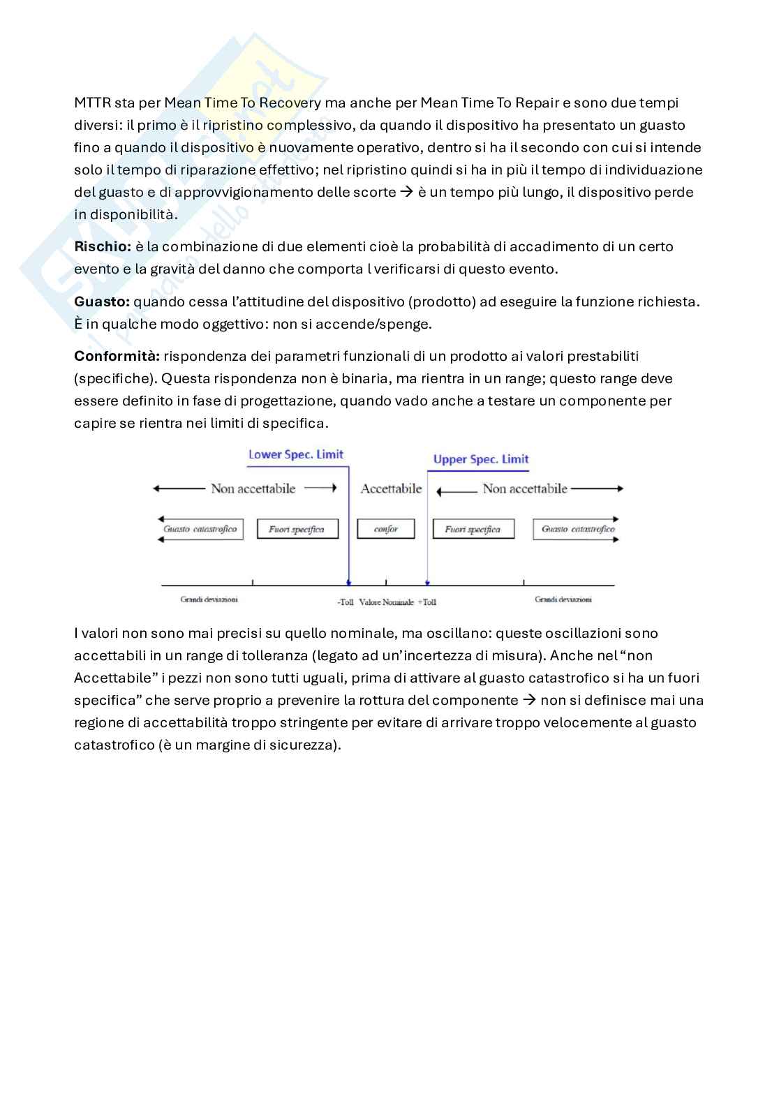 Appunti System reliability, dependability and safety (parte 1, in italiano) Pag. 6