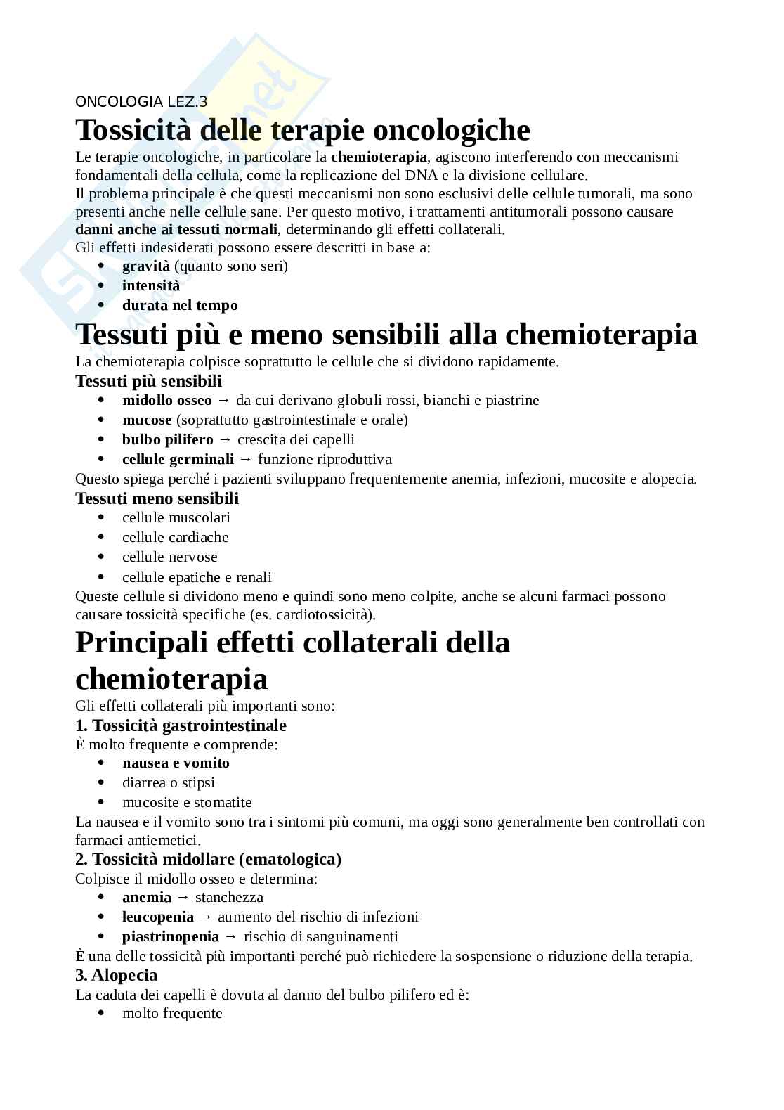 Oncologia medica - Lezione 3 Pag. 1