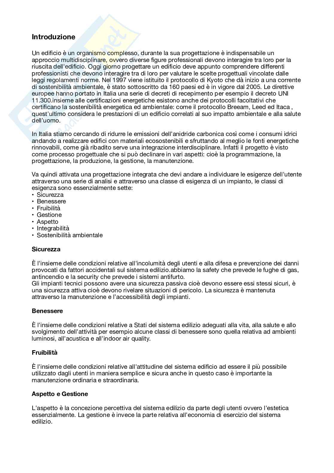 Appunti Fisica tecnica e impianti Pag. 1