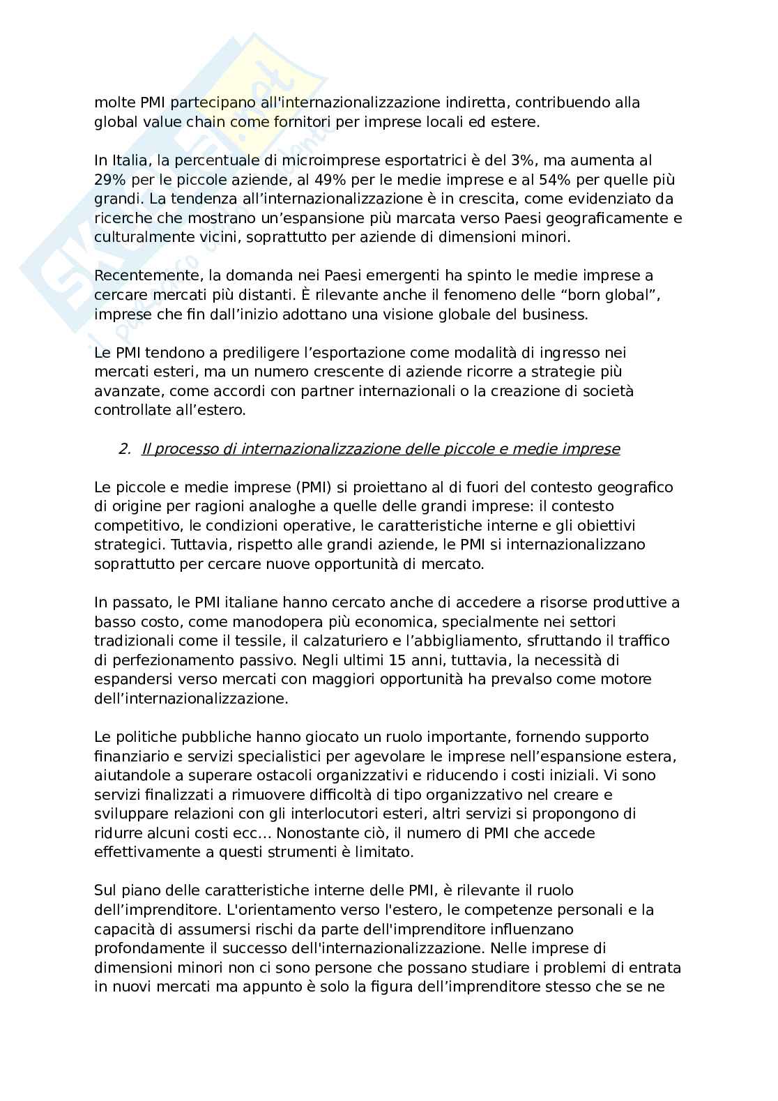 Riassunto esame Economia e gestione delle imprese internazionali, Prof. De Chiara Alessandra, libro consigliato Economia e gestione delle imprese internazionali, Caroli Pag. 41