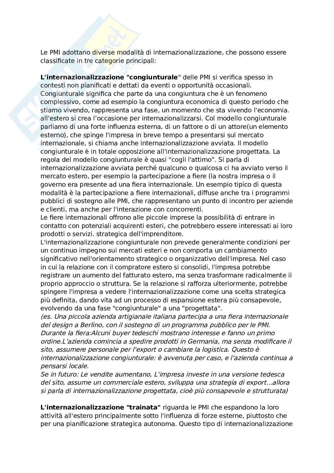 Riassunto esame Economia e gestione delle imprese internazionali, Prof. De Chiara Alessandra, libro consigliato Economia e gestione delle imprese internazionali, Caroli Pag. 46