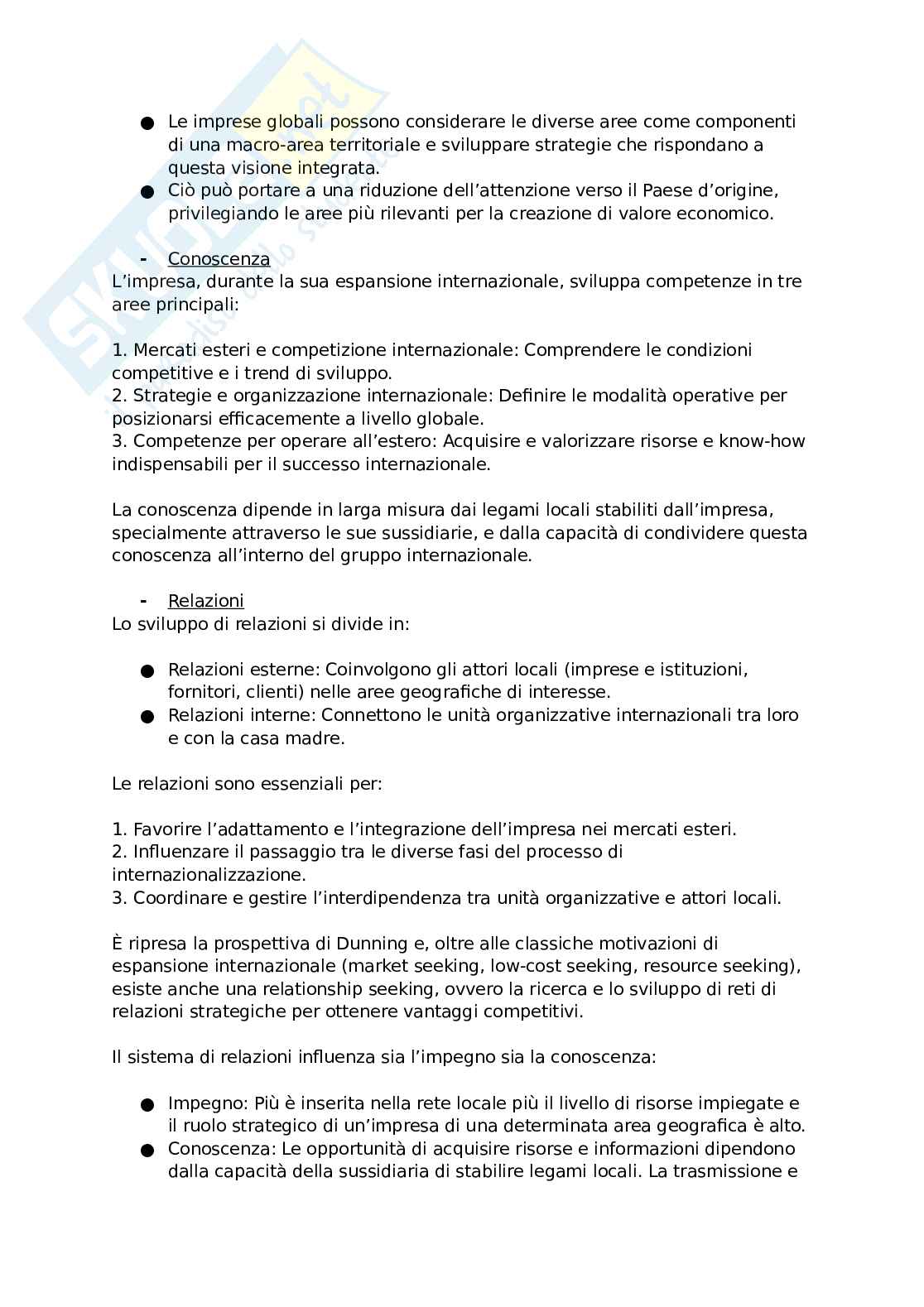 Riassunto esame Economia e gestione delle imprese internazionali, Prof. De Chiara Alessandra, libro consigliato Economia e gestione delle imprese internazionali, Caroli Pag. 56