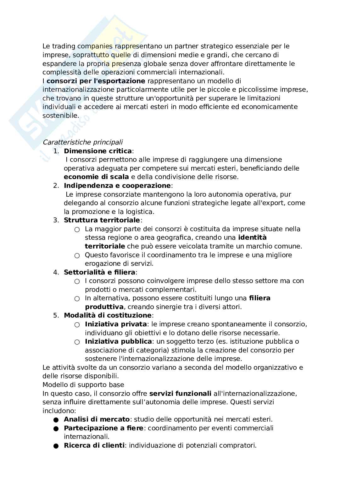 Riassunto esame Economia e gestione delle imprese internazionali, Prof. De Chiara Alessandra, libro consigliato Economia e gestione delle imprese internazionali, Caroli Pag. 71