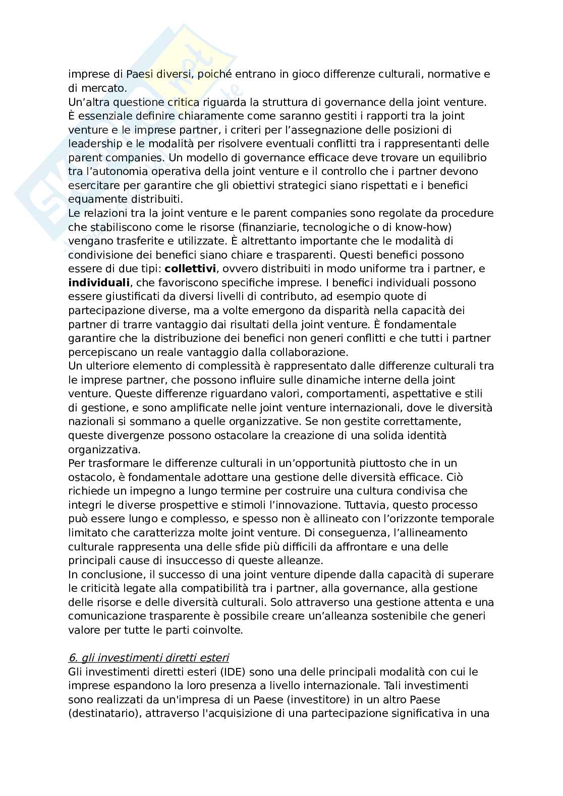 Riassunto esame Economia e gestione delle imprese internazionali, Prof. De Chiara Alessandra, libro consigliato Economia e gestione delle imprese internazionali, Caroli Pag. 91