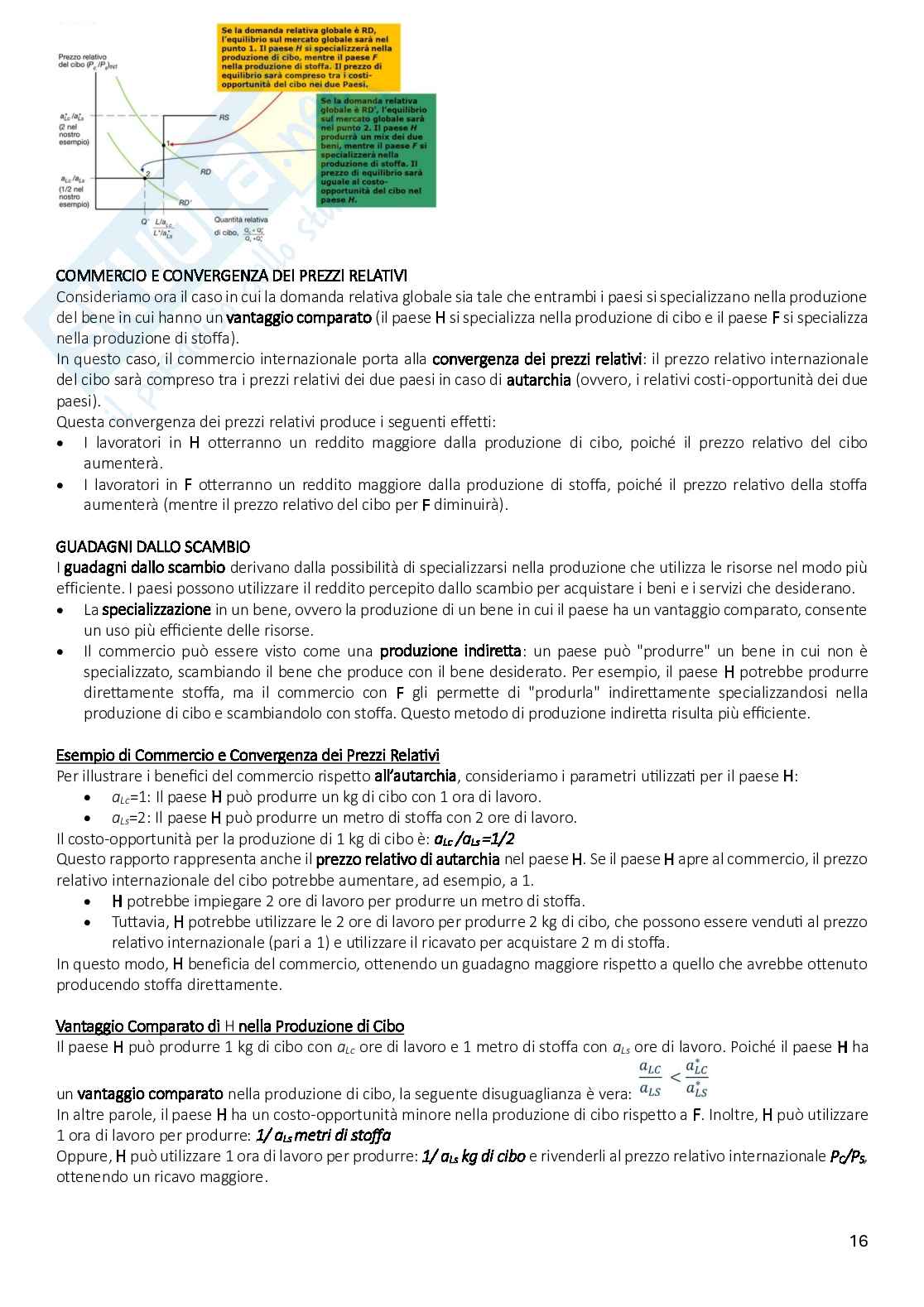 Riassunto esame Economia internazionale, Prof. Campo Francesco, libro consigliato Economia internazionale 1. Teoria e politica del commercio internazionale, Krugman, Obstfeld, Maurice, Melitz Pag. 16