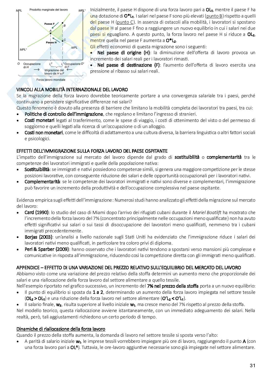 Riassunto esame Economia internazionale, Prof. Campo Francesco, libro consigliato Economia internazionale 1. Teoria e politica del commercio internazionale, Krugman, Obstfeld, Maurice, Melitz Pag. 31