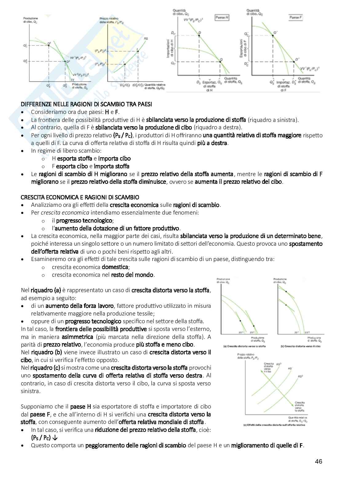 Riassunto esame Economia internazionale, Prof. Campo Francesco, libro consigliato Economia internazionale 1. Teoria e politica del commercio internazionale, Krugman, Obstfeld, Maurice, Melitz Pag. 46