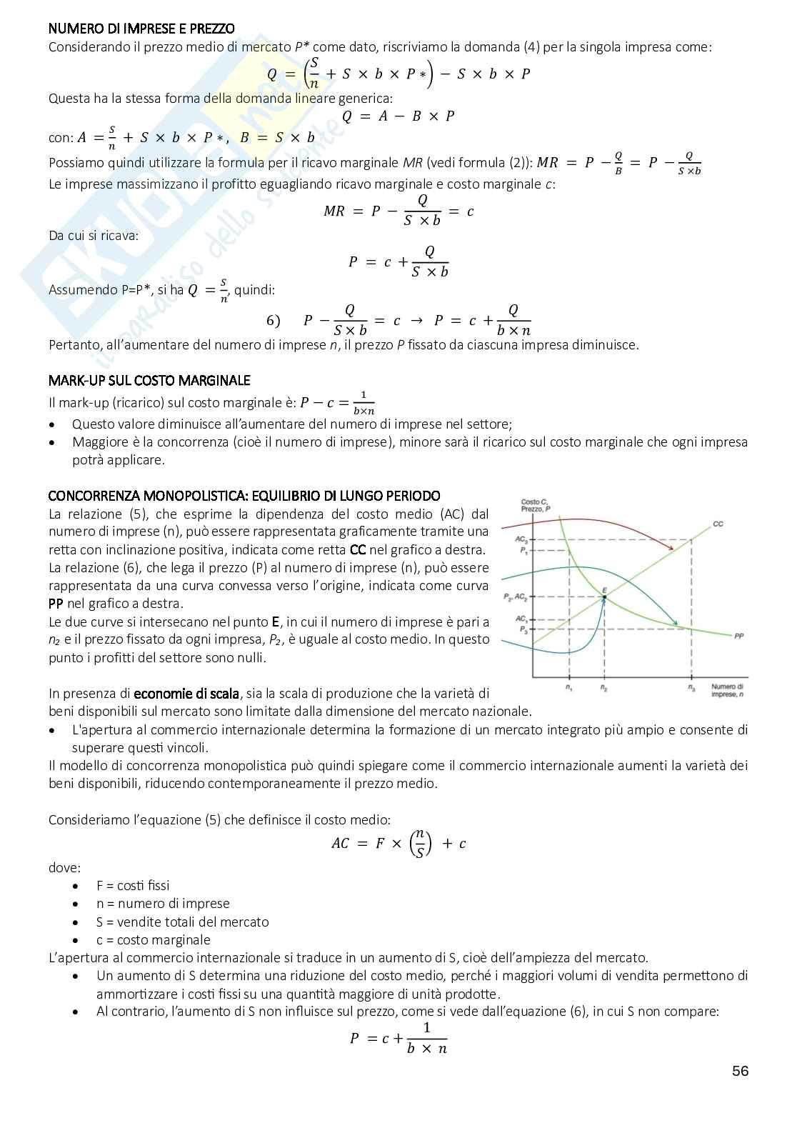 Riassunto esame Economia internazionale, Prof. Campo Francesco, libro consigliato Economia internazionale 1. Teoria e politica del commercio internazionale, Krugman, Obstfeld, Maurice, Melitz Pag. 56
